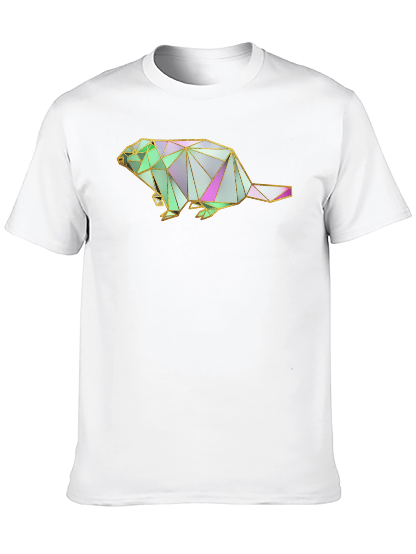 Geometric Beaver Graphic T-Shirt