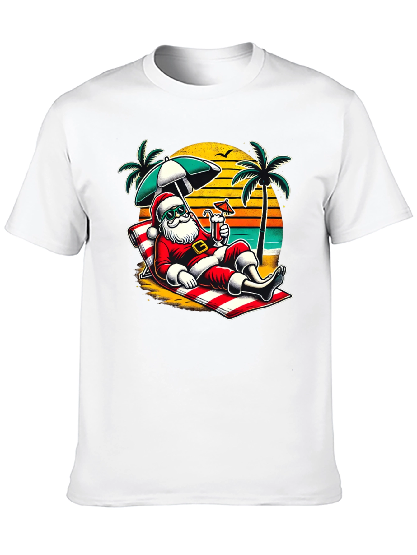 Relaxing Santa Beach T-Shirt
