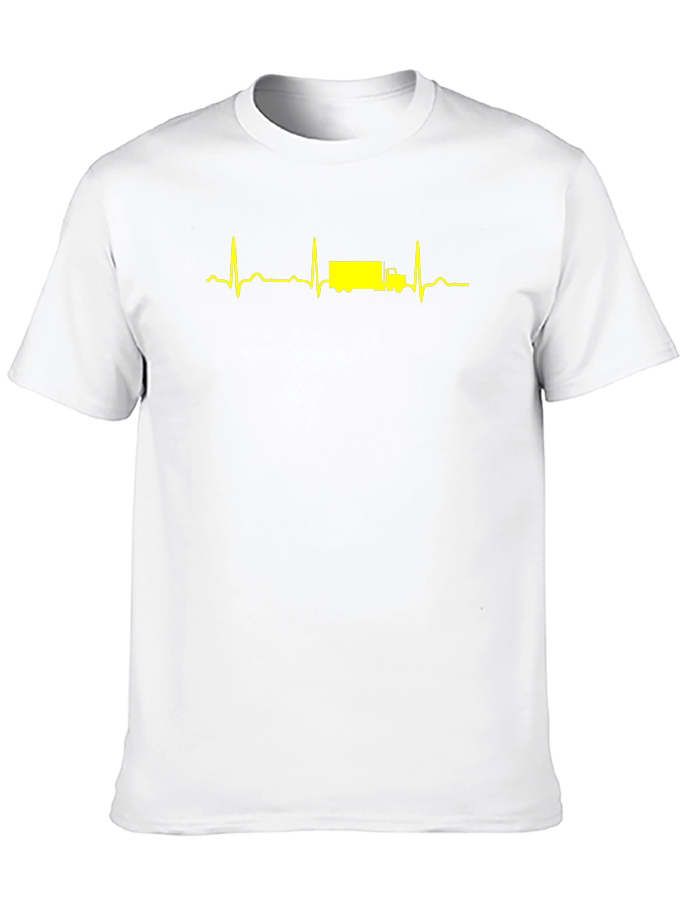 Truck Heartbeat Mens T-Shirt - Black