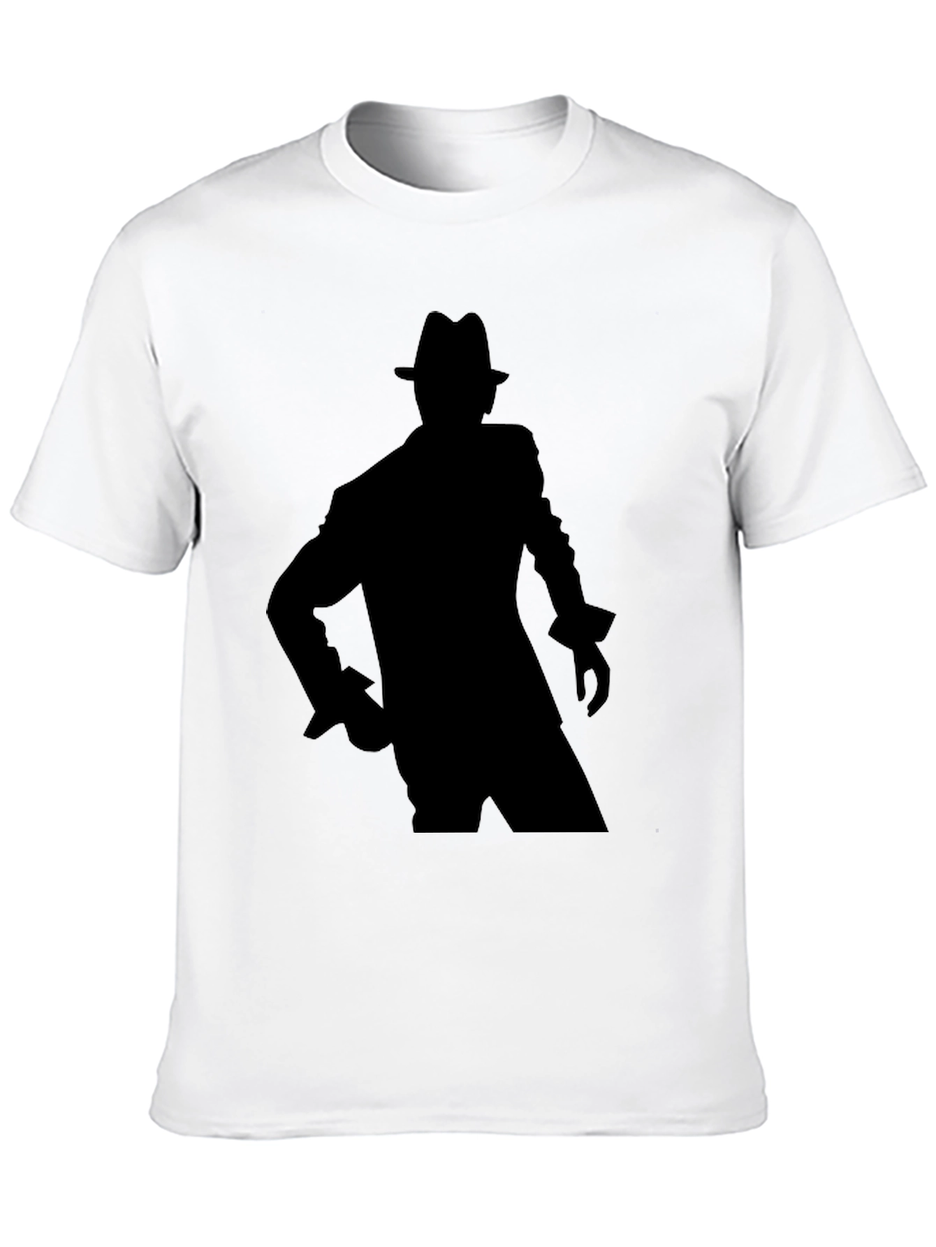 Black Silhouette Fedora Graphic Tee