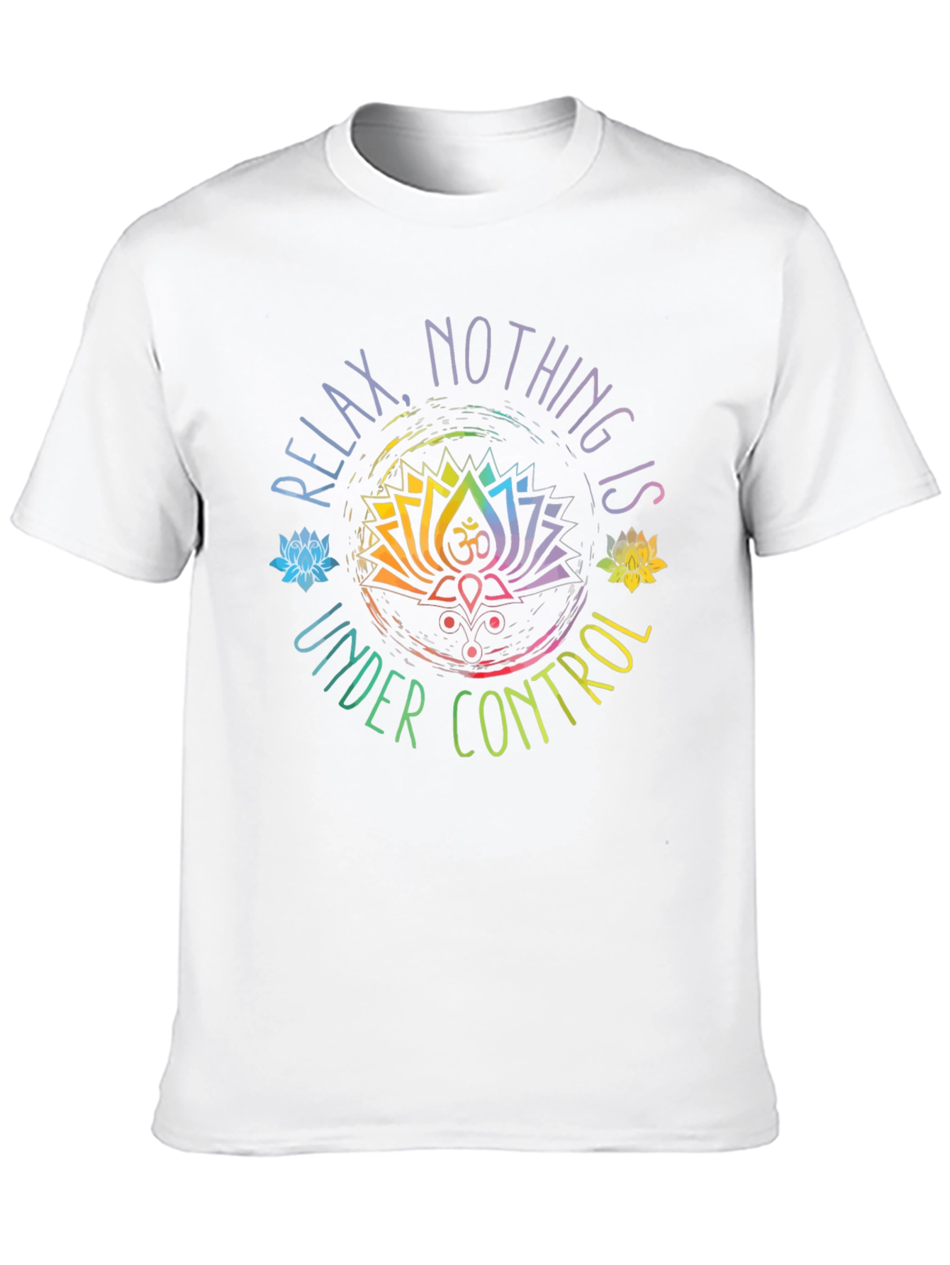 Relax Nothing Is Under Control Black Graphic Tee