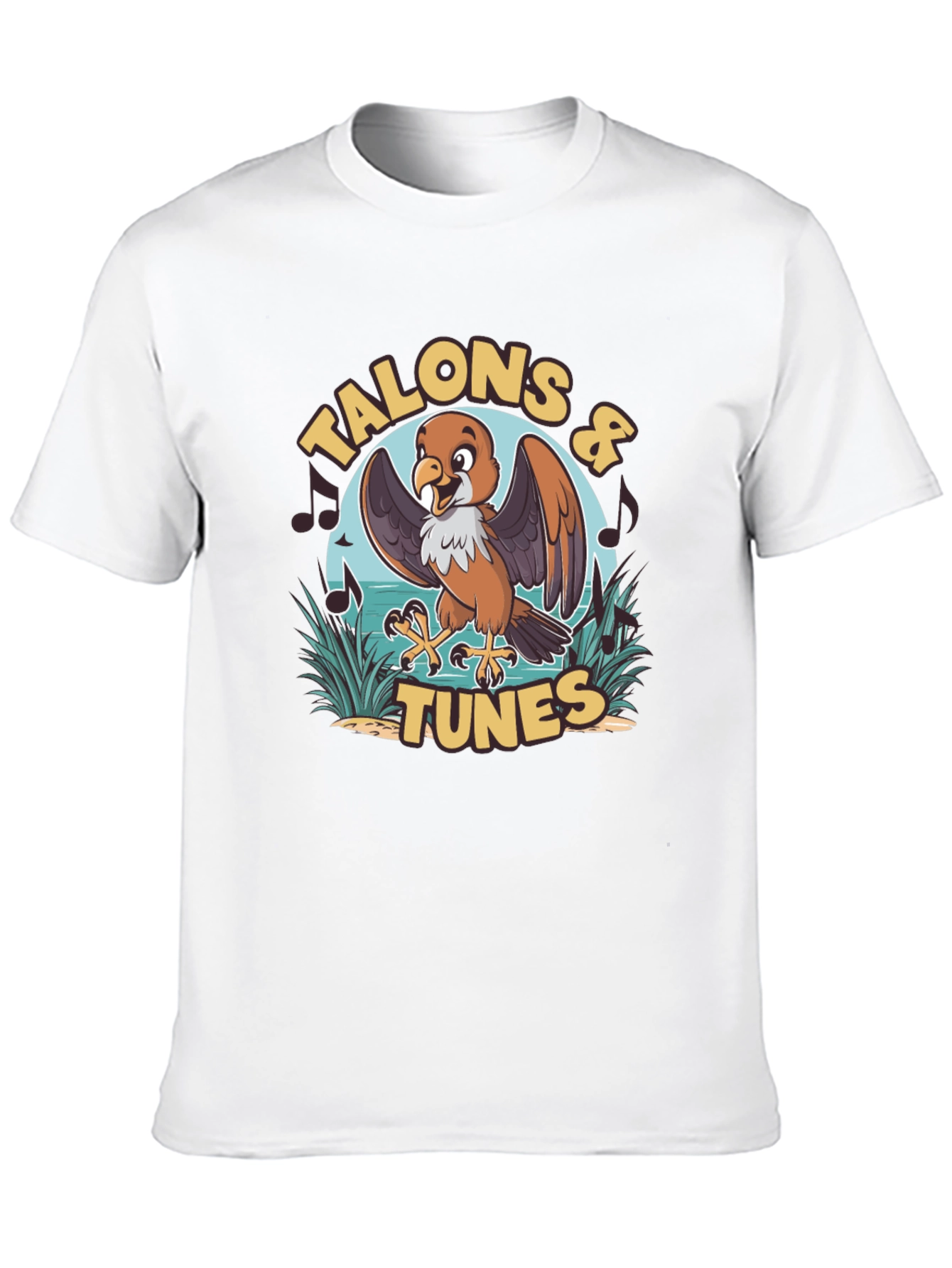 Talons & Tunes Graphic Print Black T-Shirt