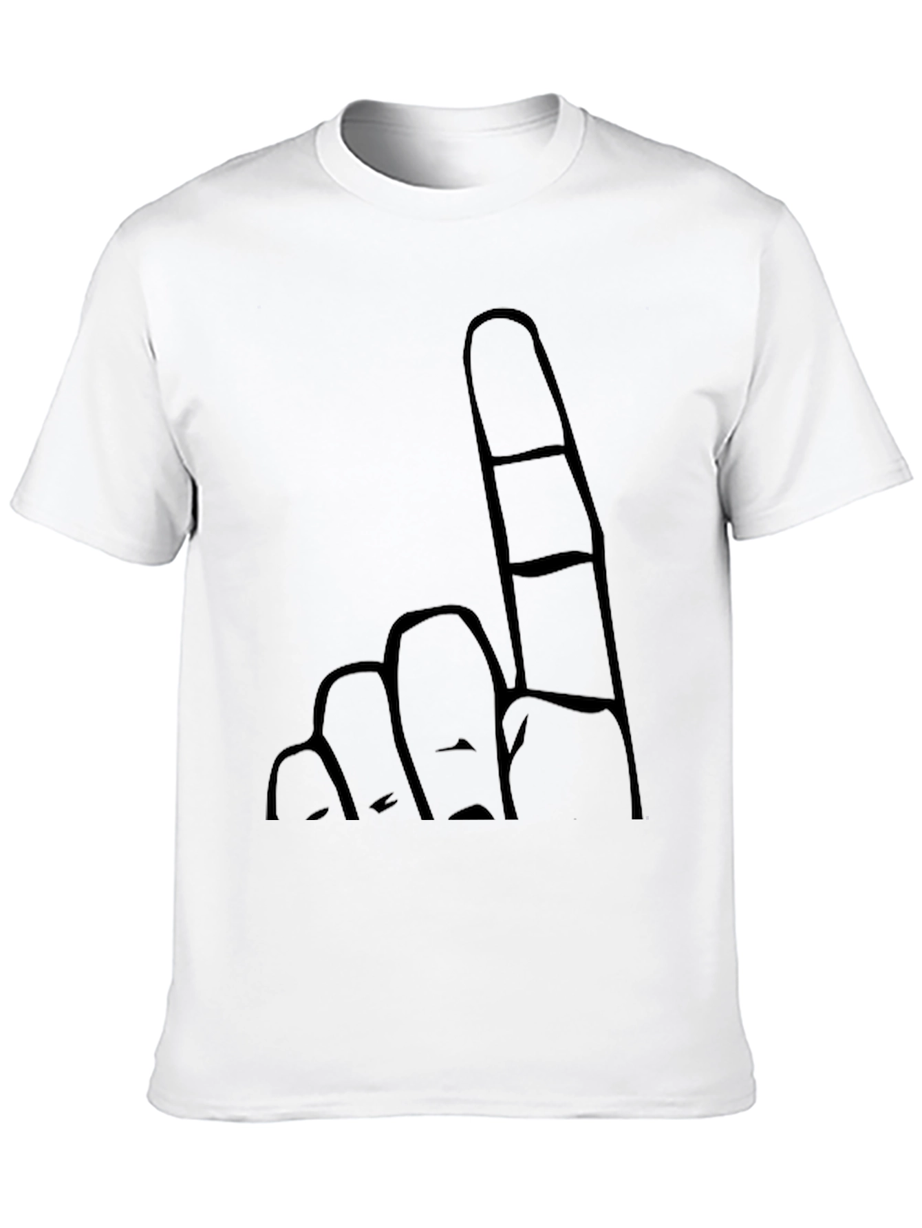 Novelty Finger Graphic Black T-Shirt
