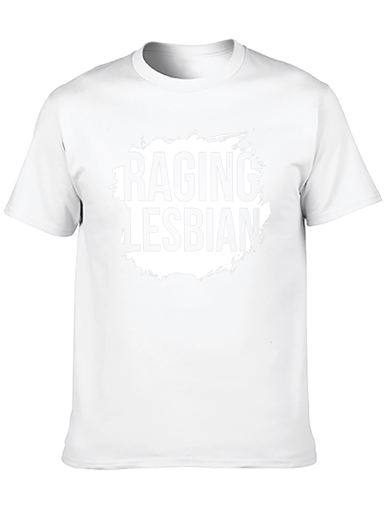 Raging Lesbian Graphic T-Shirt - Black Crew Neck Tee