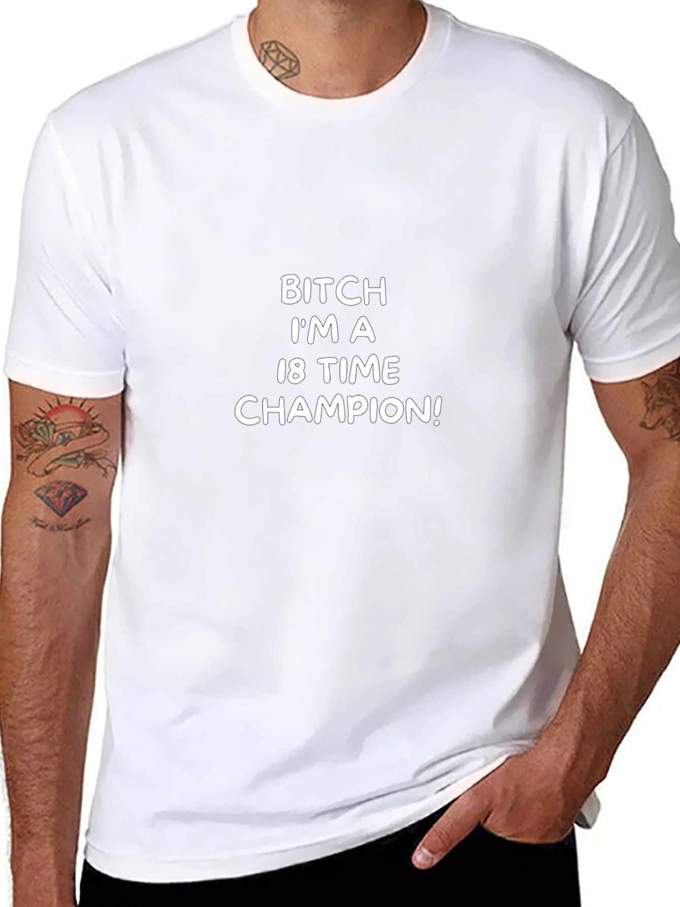 18 Time Champion T-Shirt - Bold Statement Tee