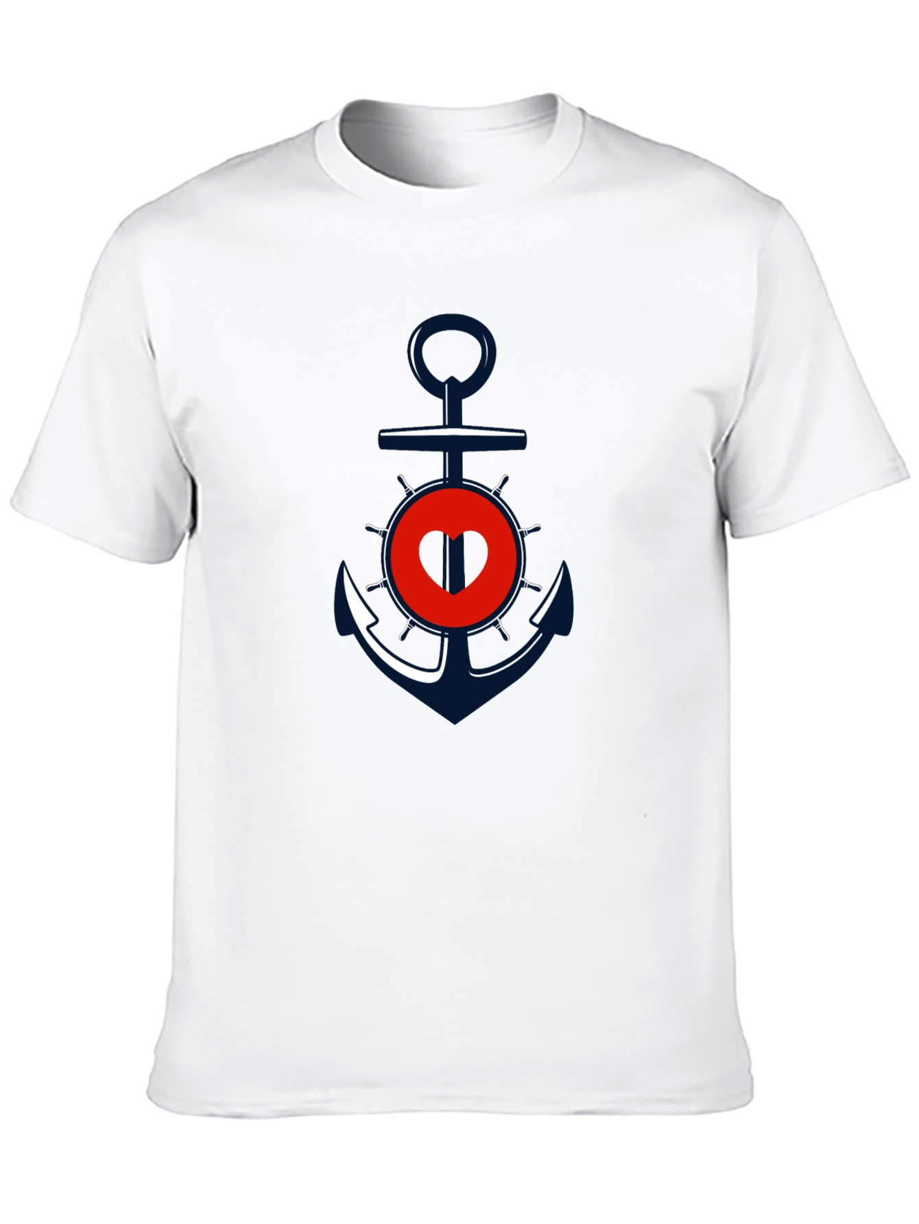 Anchor Heart Graphic Tee - Black
