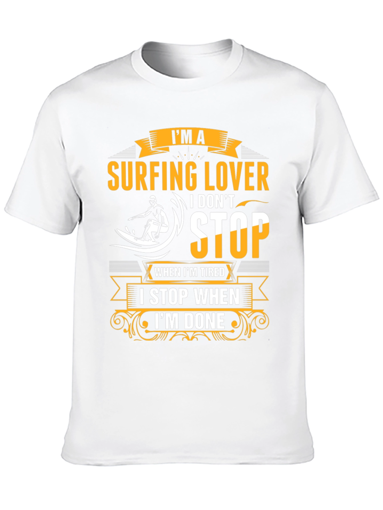 Surfing Lover Graphic Tee - Never Stop Surfing!