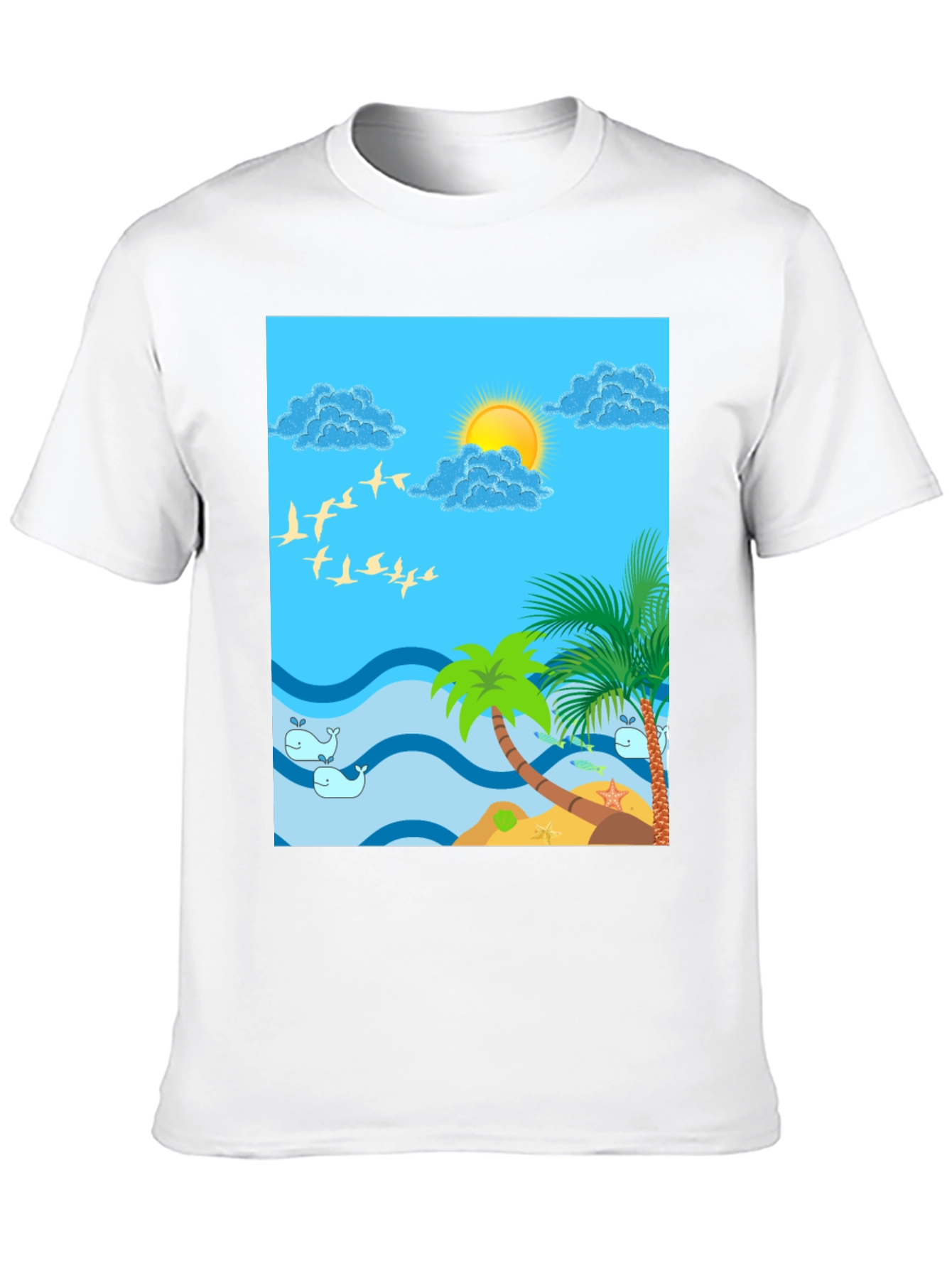 Tropical Island Graphic T-Shirt