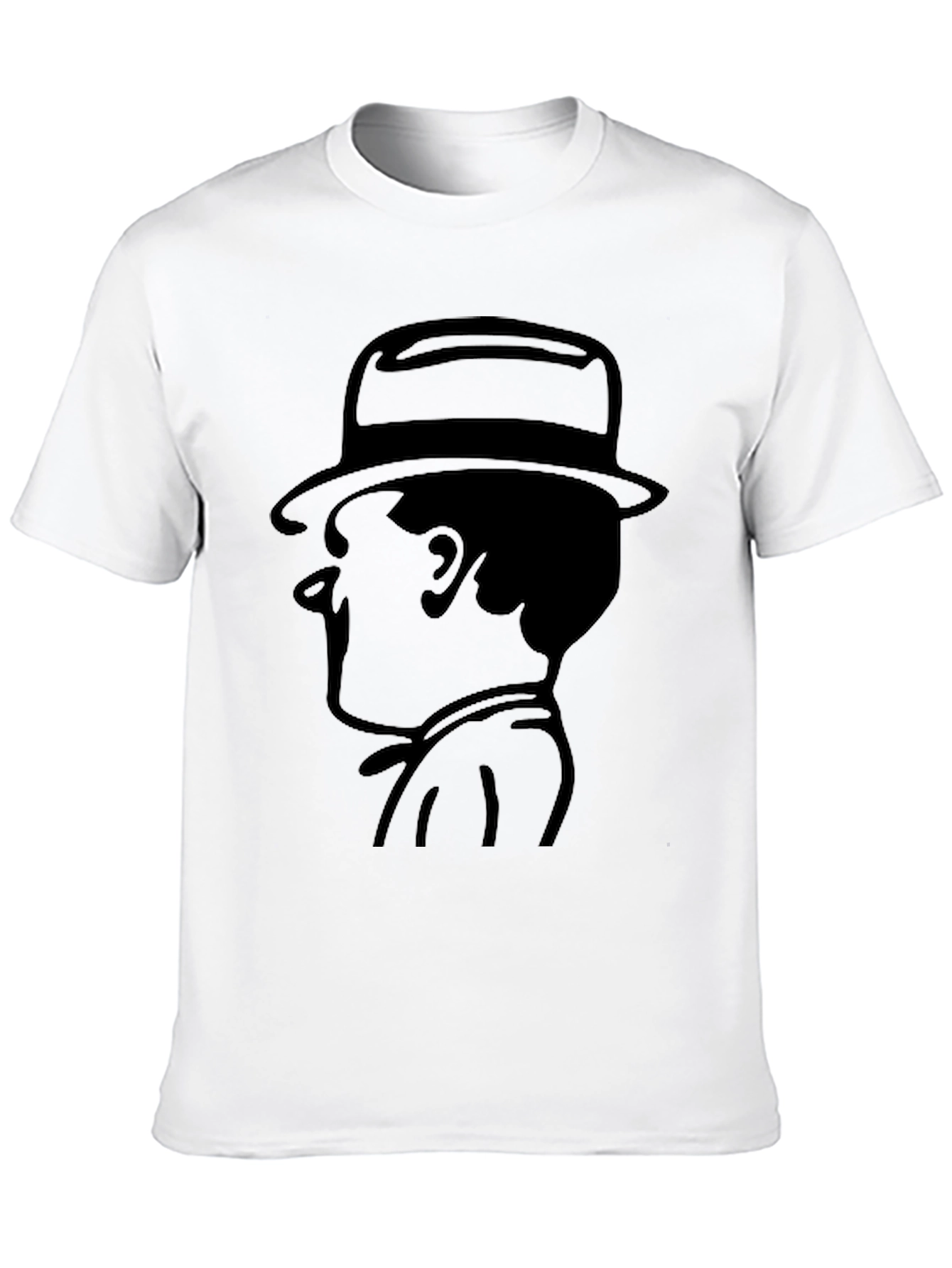 Retro Detective Silhouette Black T-Shirt