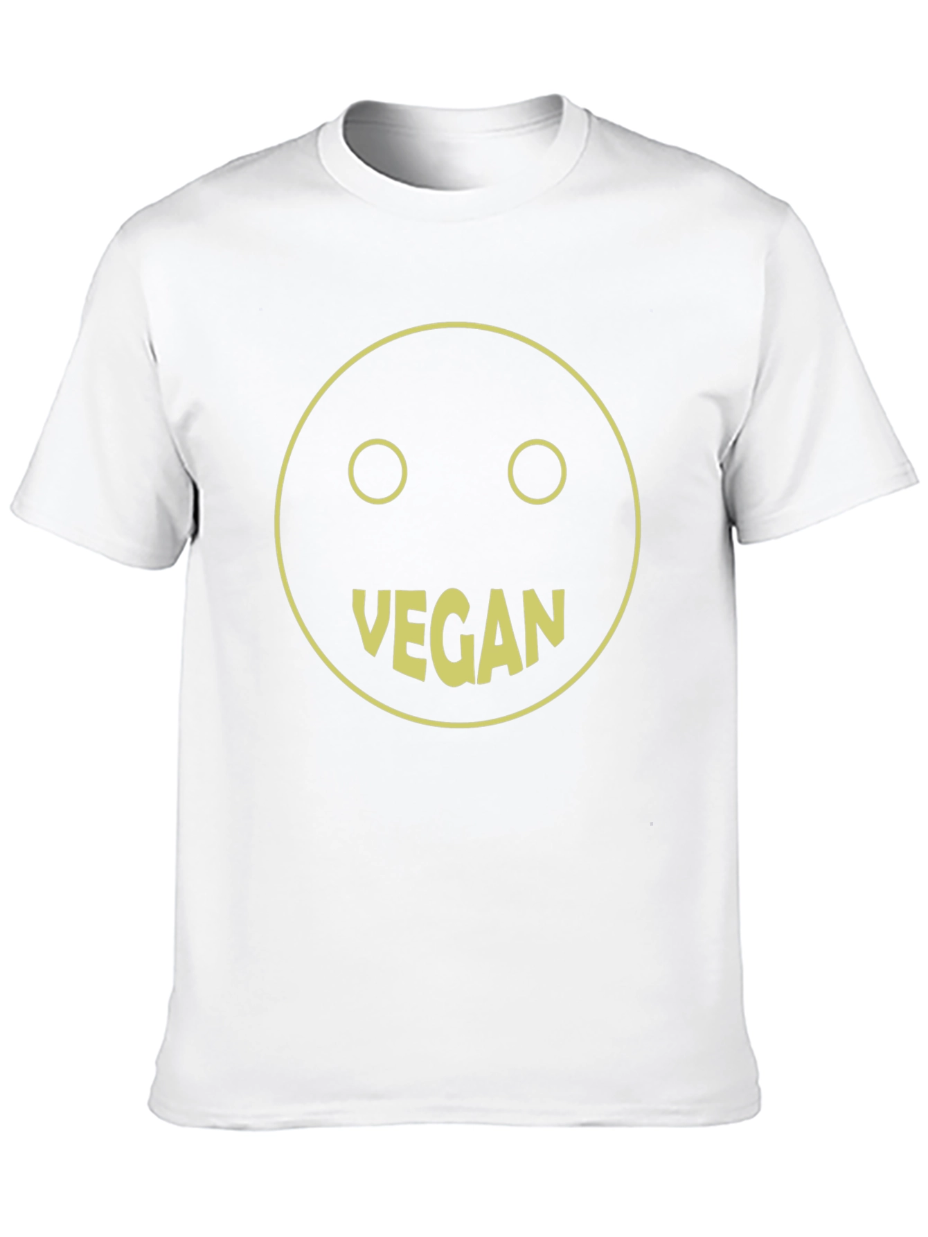 Vegan Smiley Face T-Shirt - Black Graphic Tee