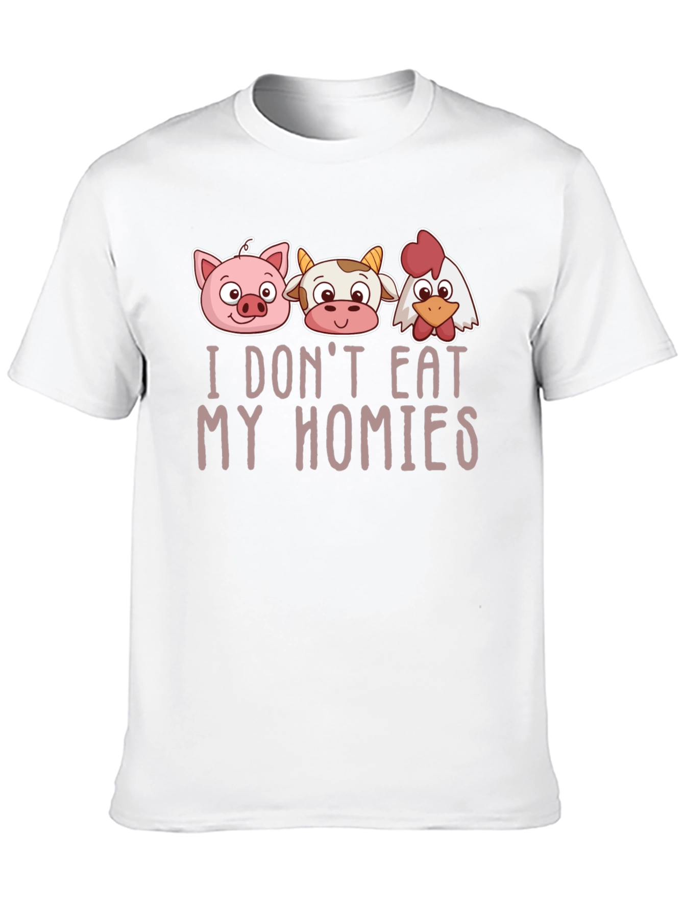 Vegan Graphic Tee - I Dont Eat My Homies