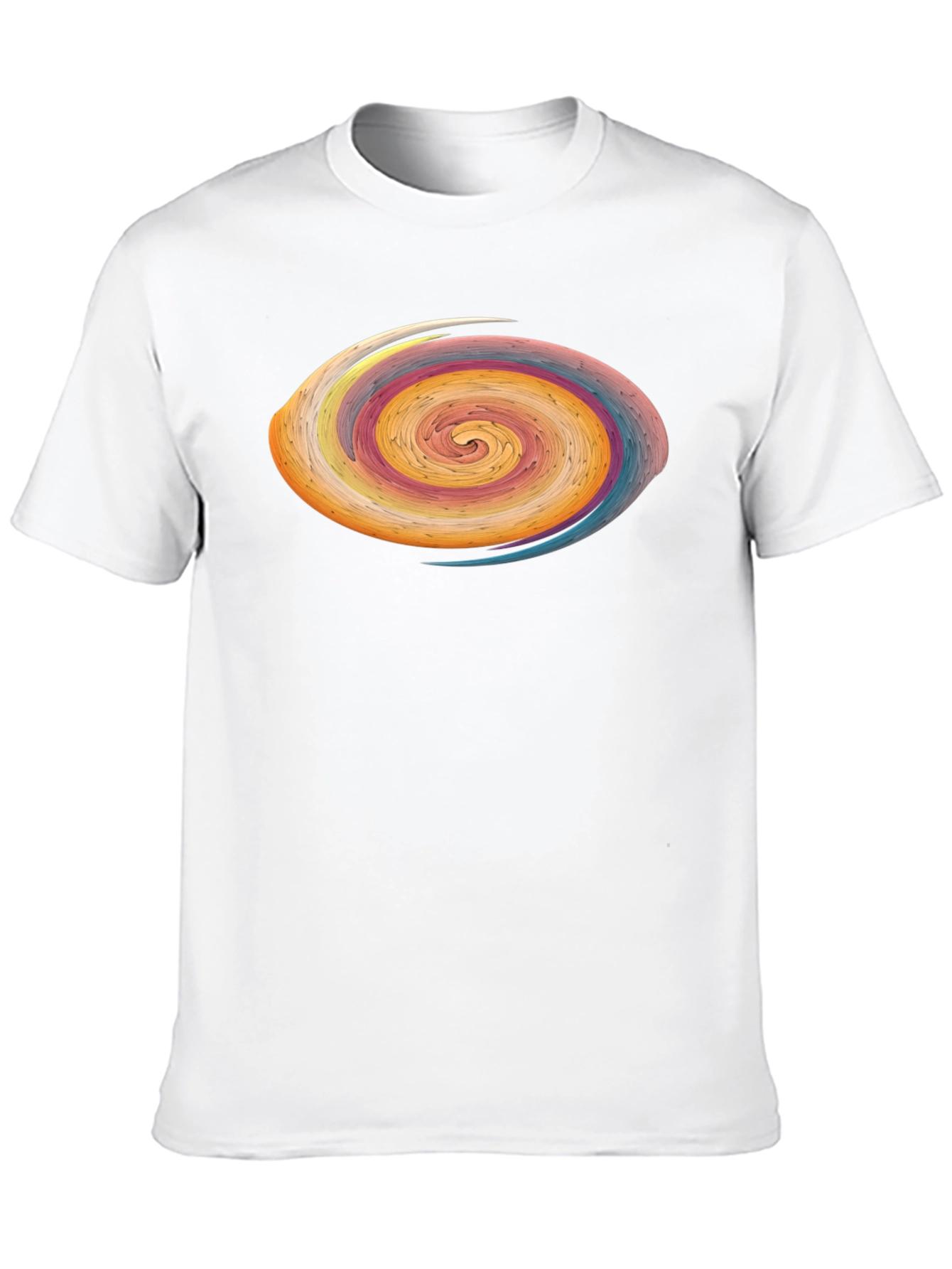 Abstract Swirl Graphic Tee - Modern Art Style