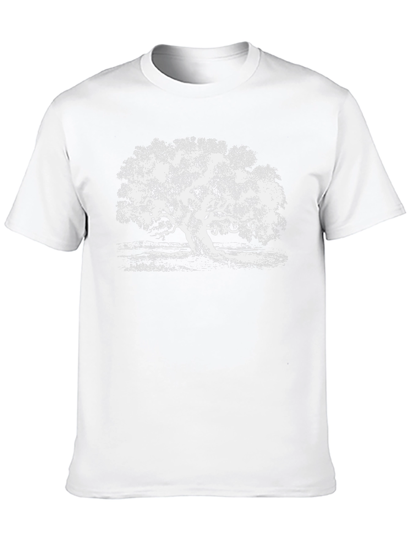 Mens Black Tree Graphic Tee - Nature Inspired Print