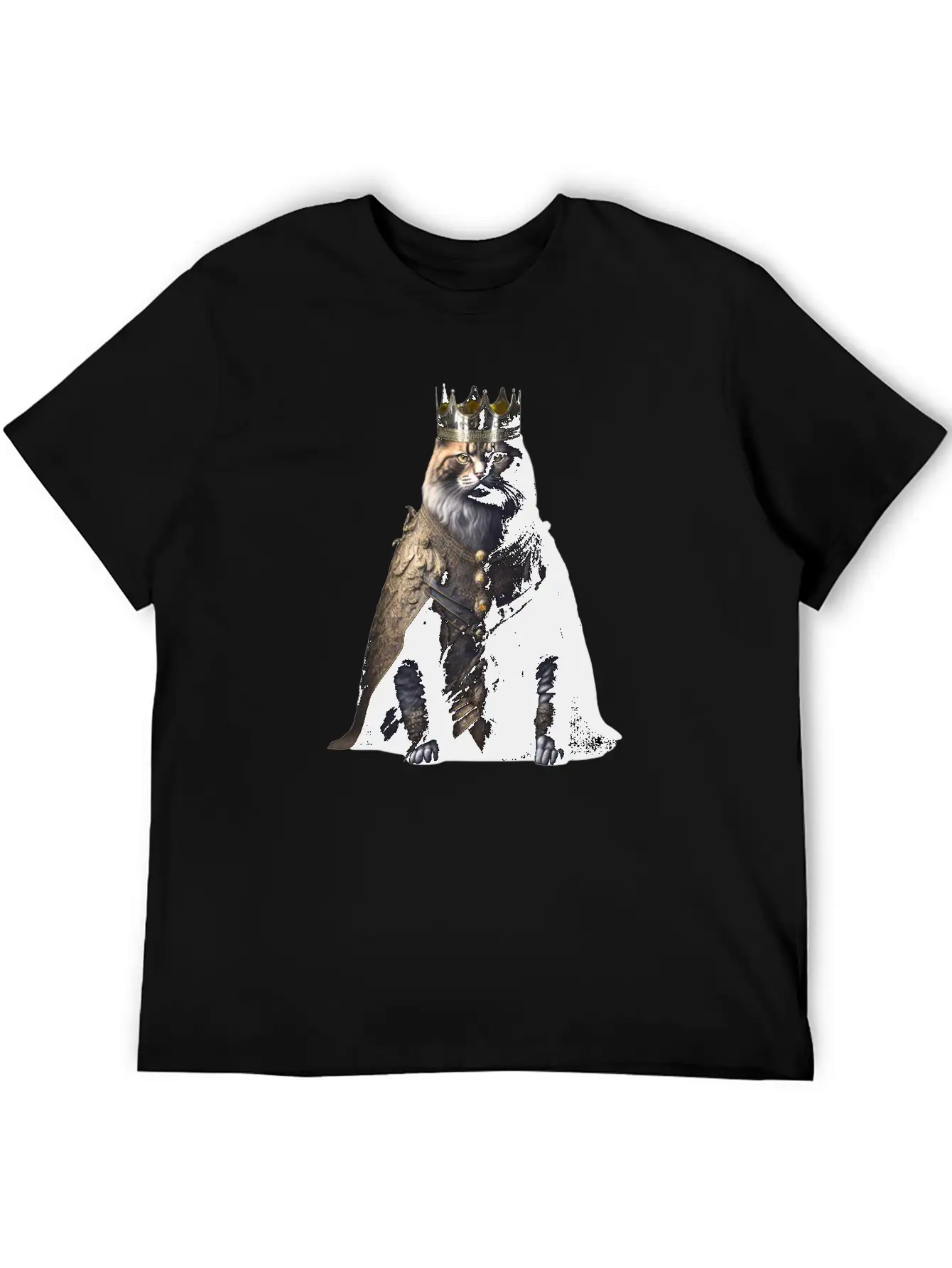 A Cat Dressed As A King Comfortable Minimalist Graphic Tee – Summer Style Essential