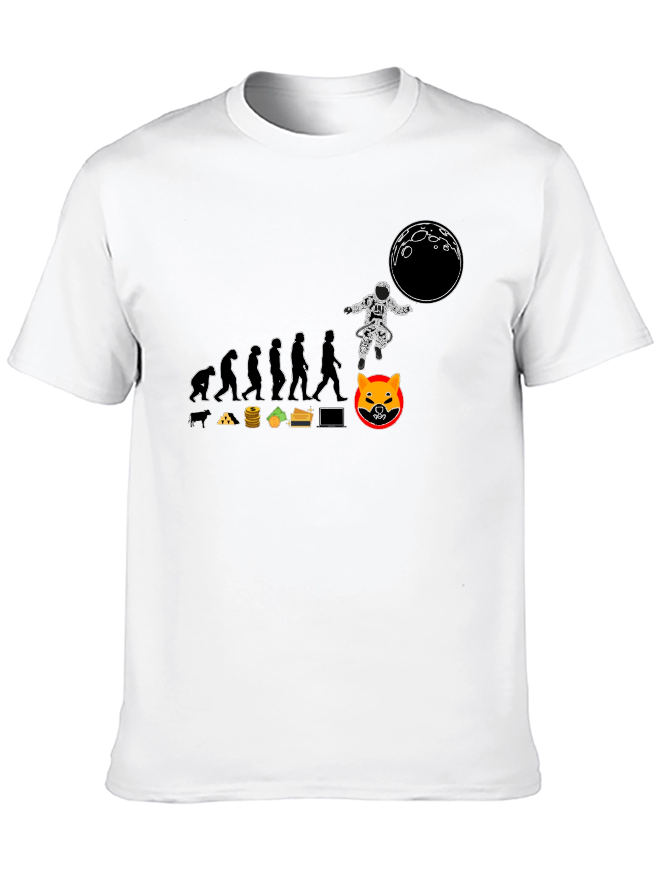 Crypto Evolution Black T-Shirt - Shiba Inu