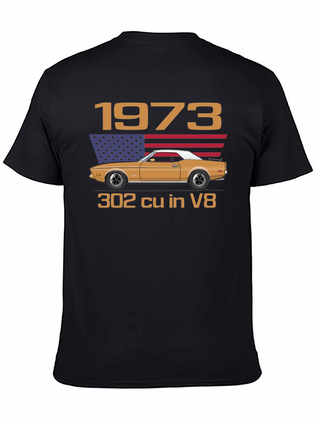 1973 Car Graphic Tee - Classic Automotive Design