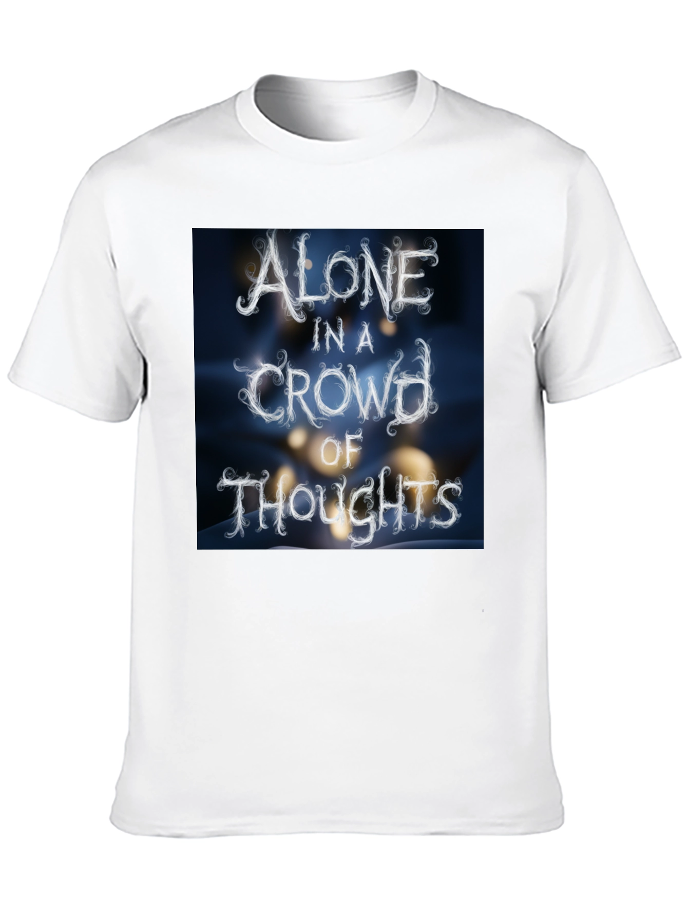 Alone in a Crowd of Thoughts Graphic Tee