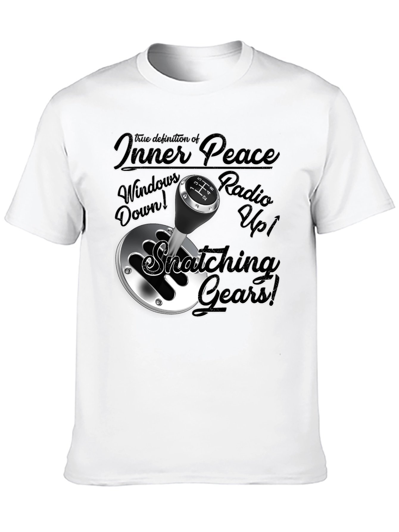 Inner Peace Snatching Gears Black T-Shirt