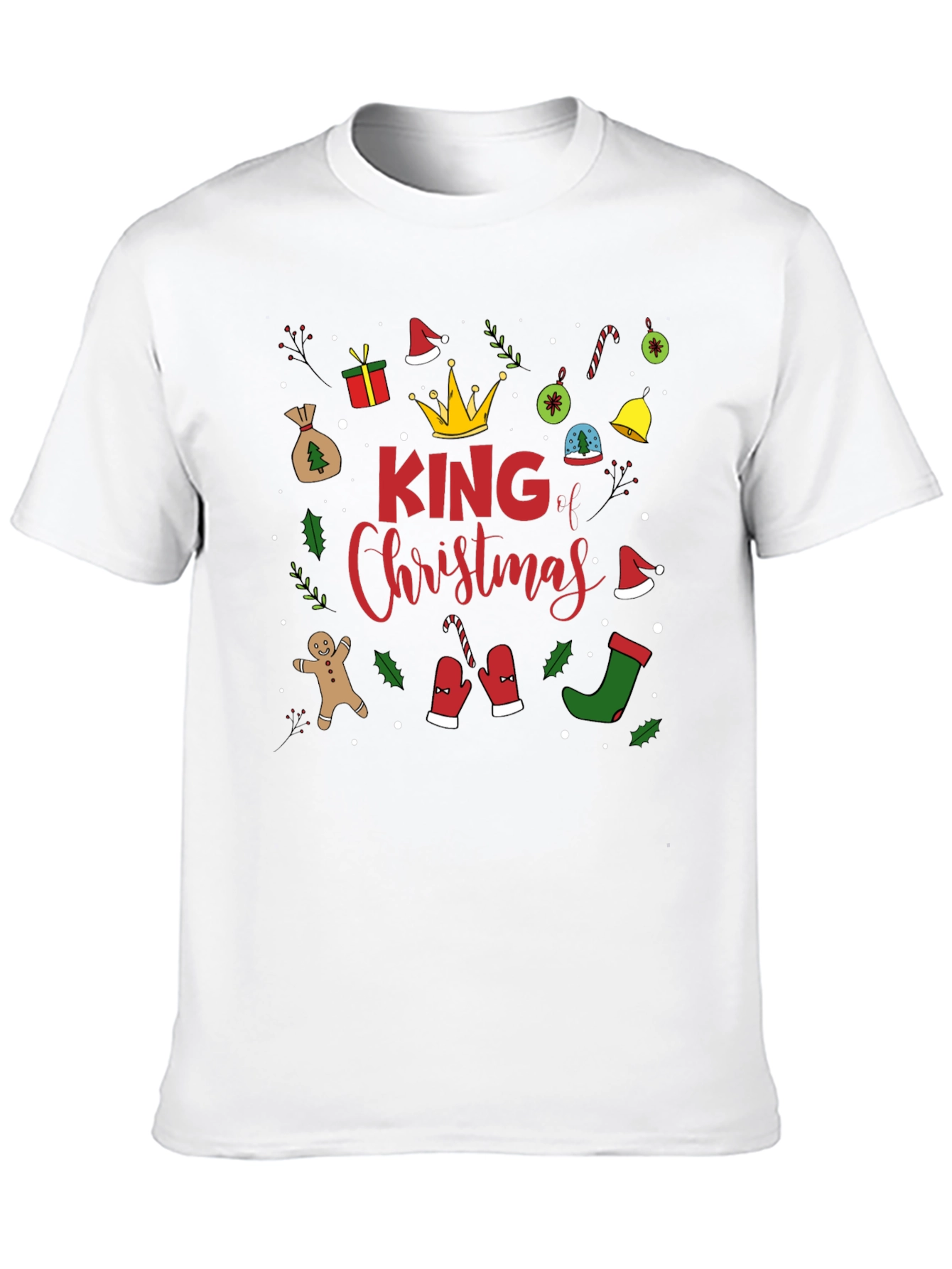 King Christmas Graphic Tee - Holiday Celebration Shirt