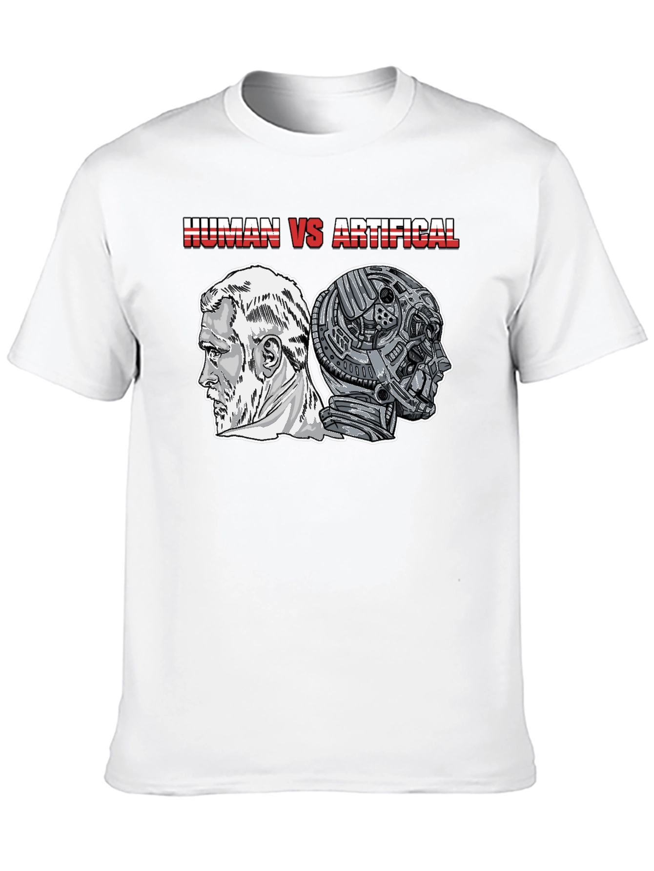 Human vs Artificial T-Shirt
