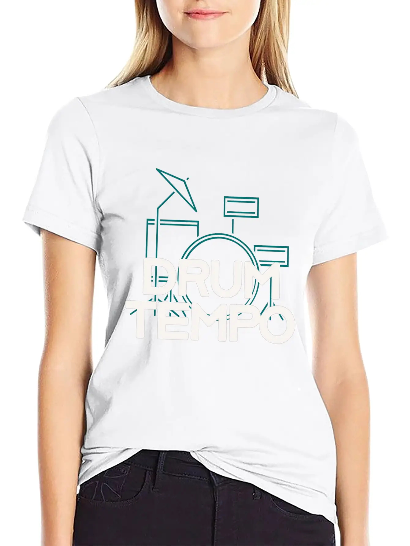 "DRUM TEMPO" Performance Design T-shirt Comfortable Minimalist Graphic Tee – Summer Style Essential