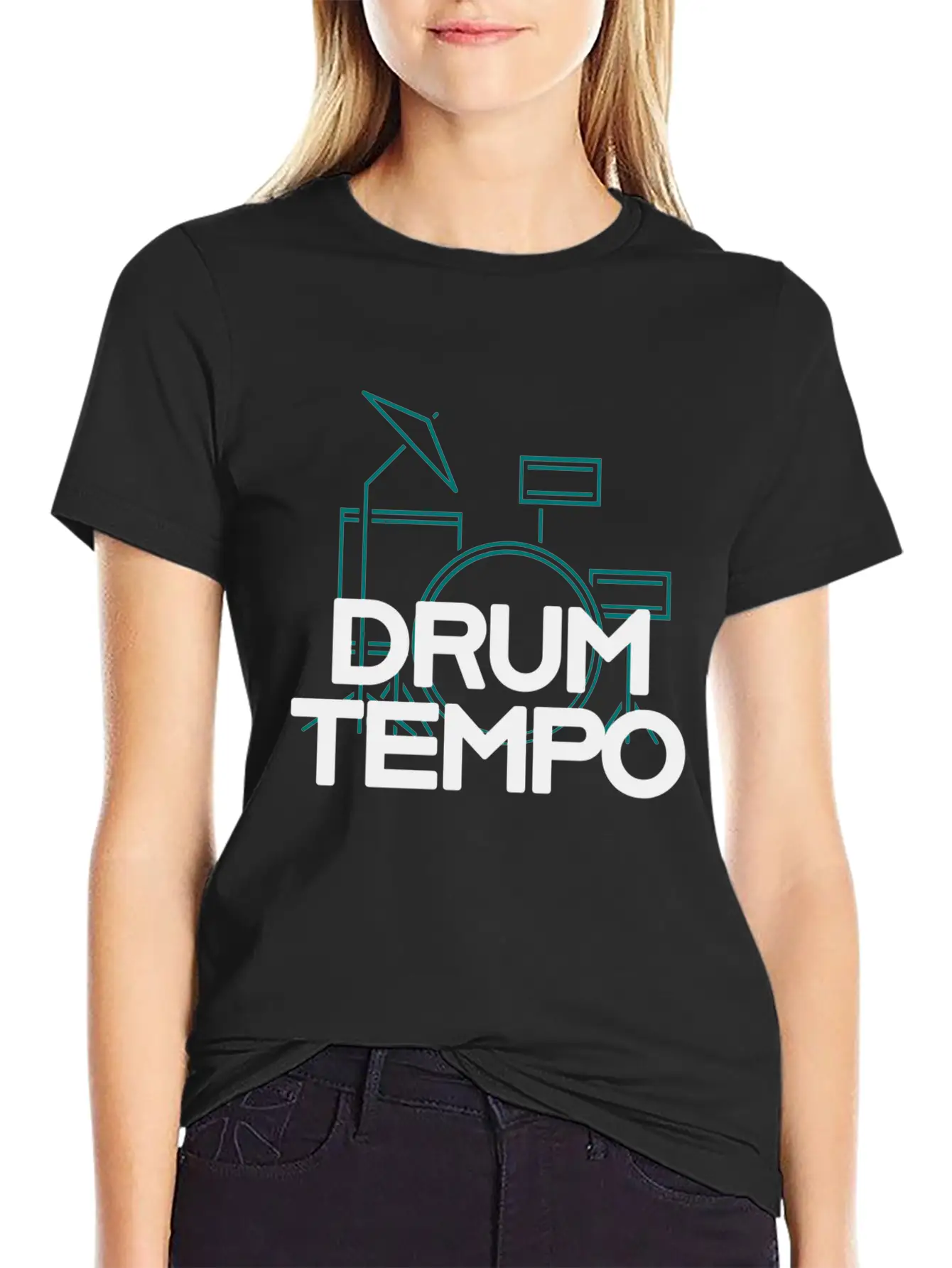 "DRUM TEMPO" Performance Design T-shirt Comfortable Minimalist Graphic Tee – Summer Style Essential