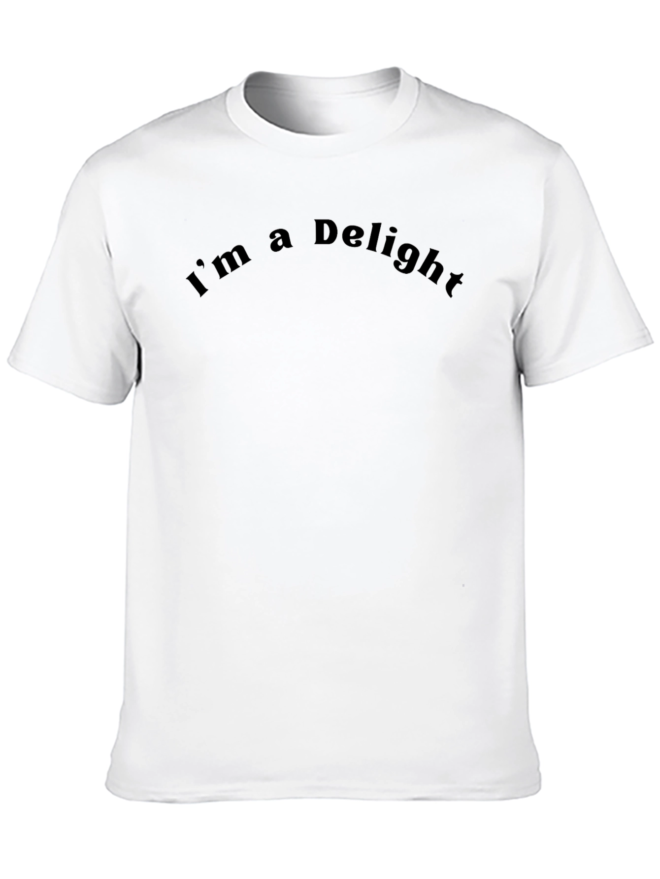 Im a Delight Black Tee - Soft Comfort