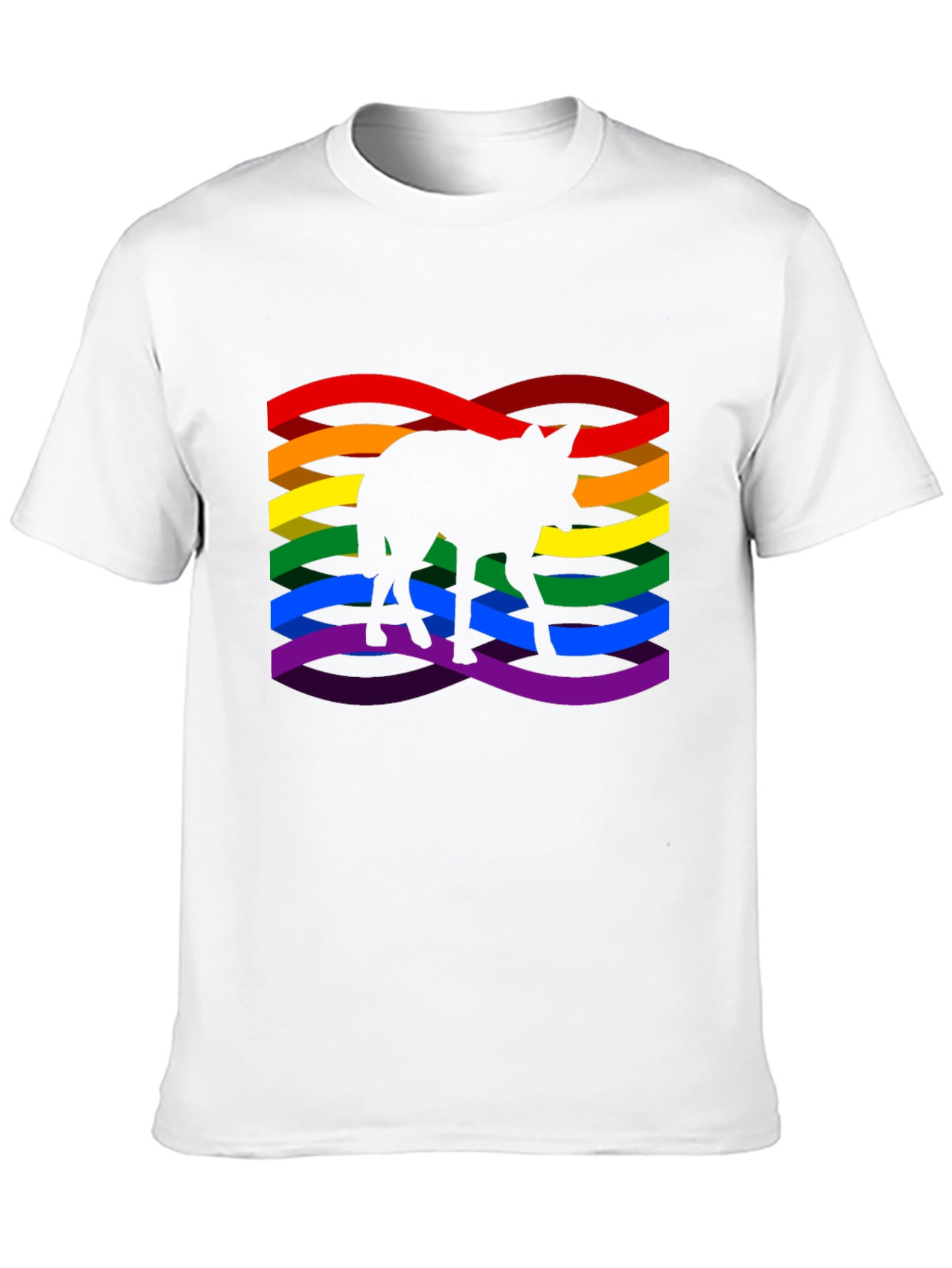 Pride Coyote Graphic T-Shirt - Black Cotton Blend