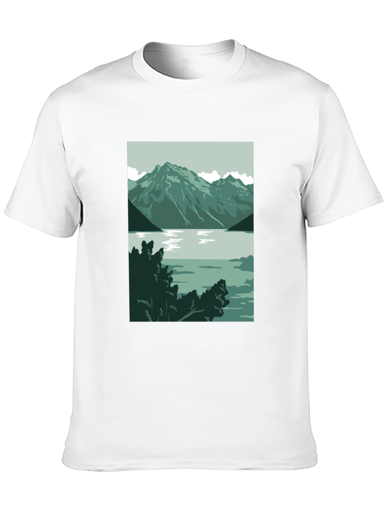 Mountain Lake Graphic Tee - Nature Inspired T-Shirt