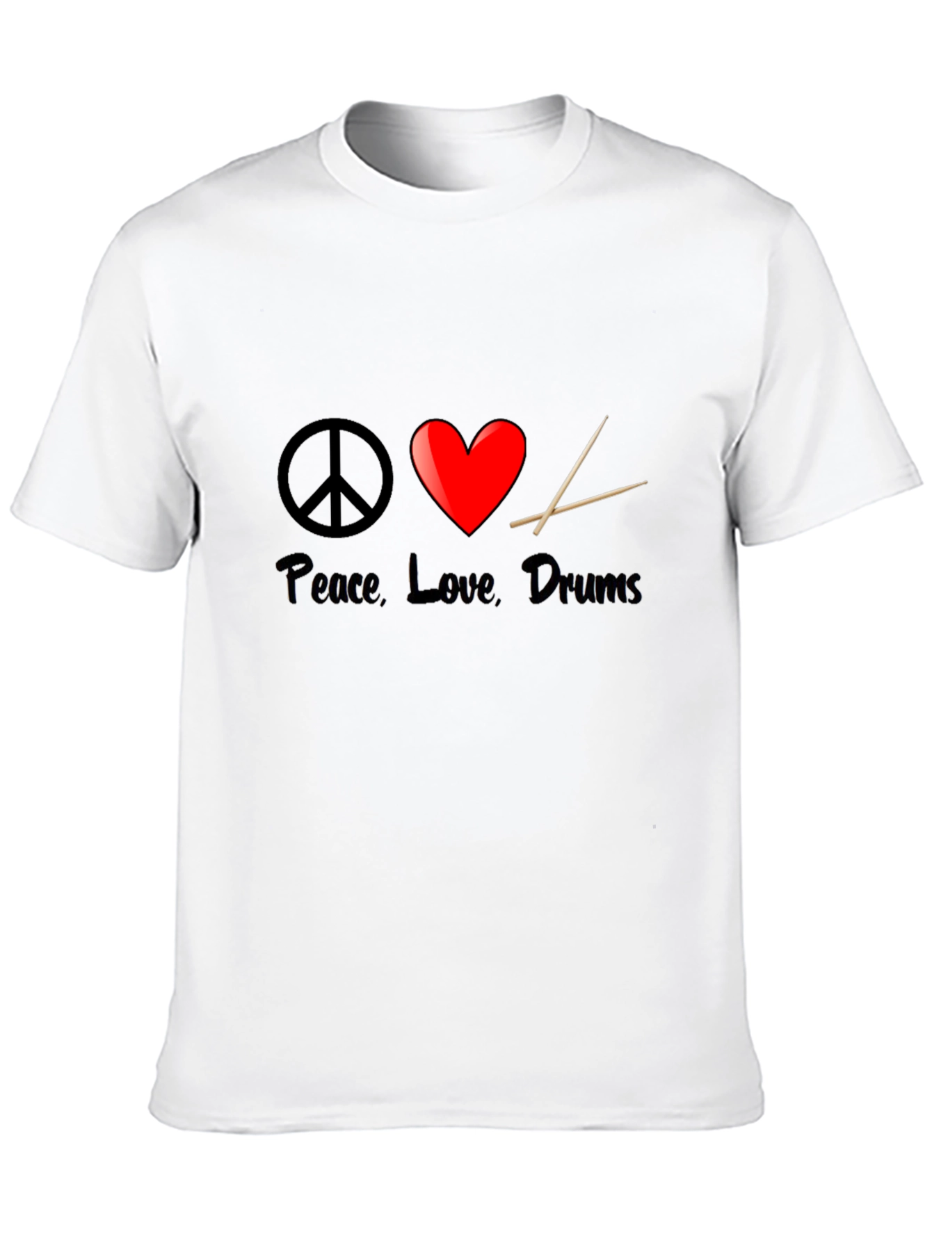 Peace Love Drums Graphic T-Shirt