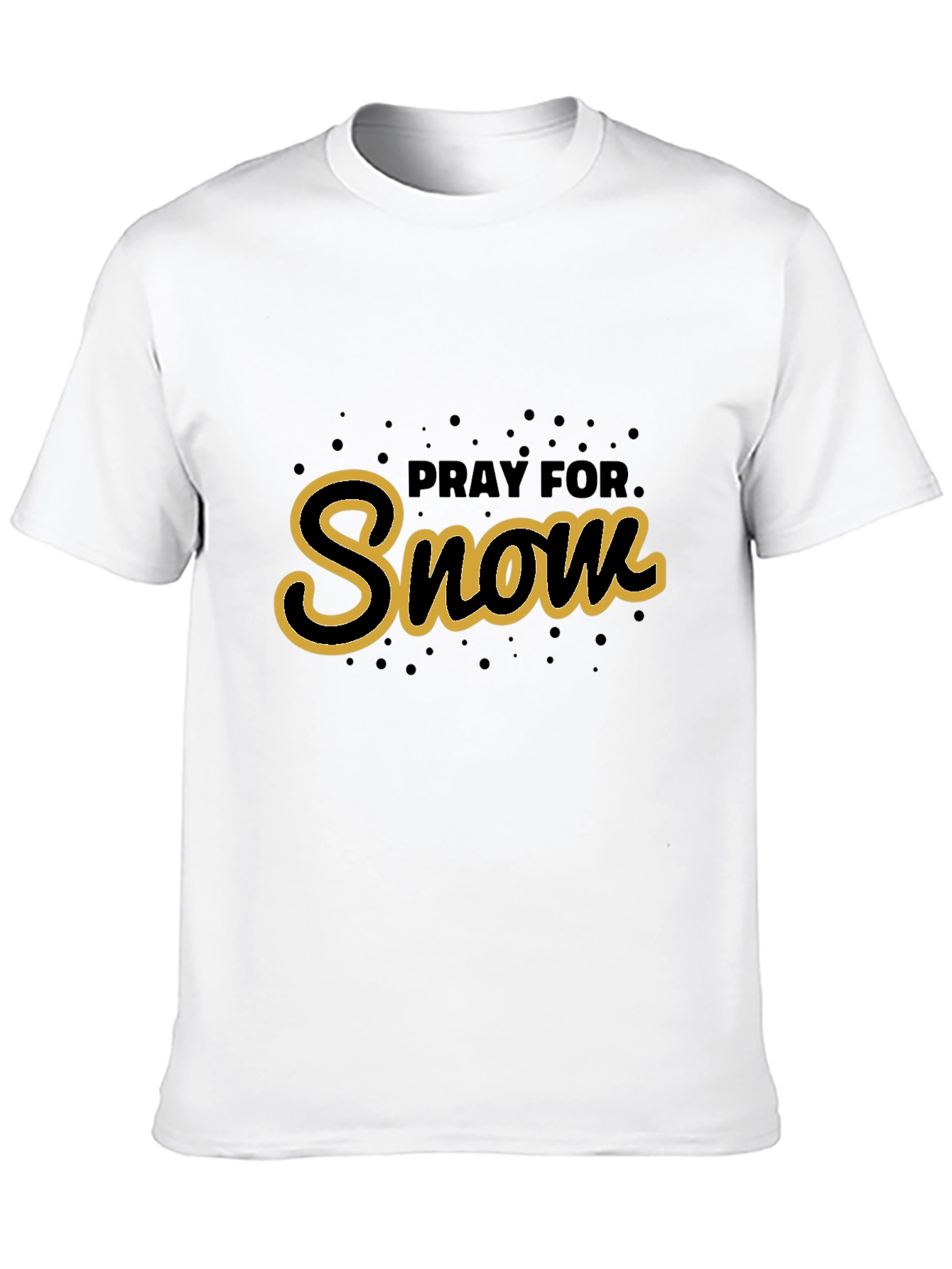 Pray For Snow Black Graphic Tee