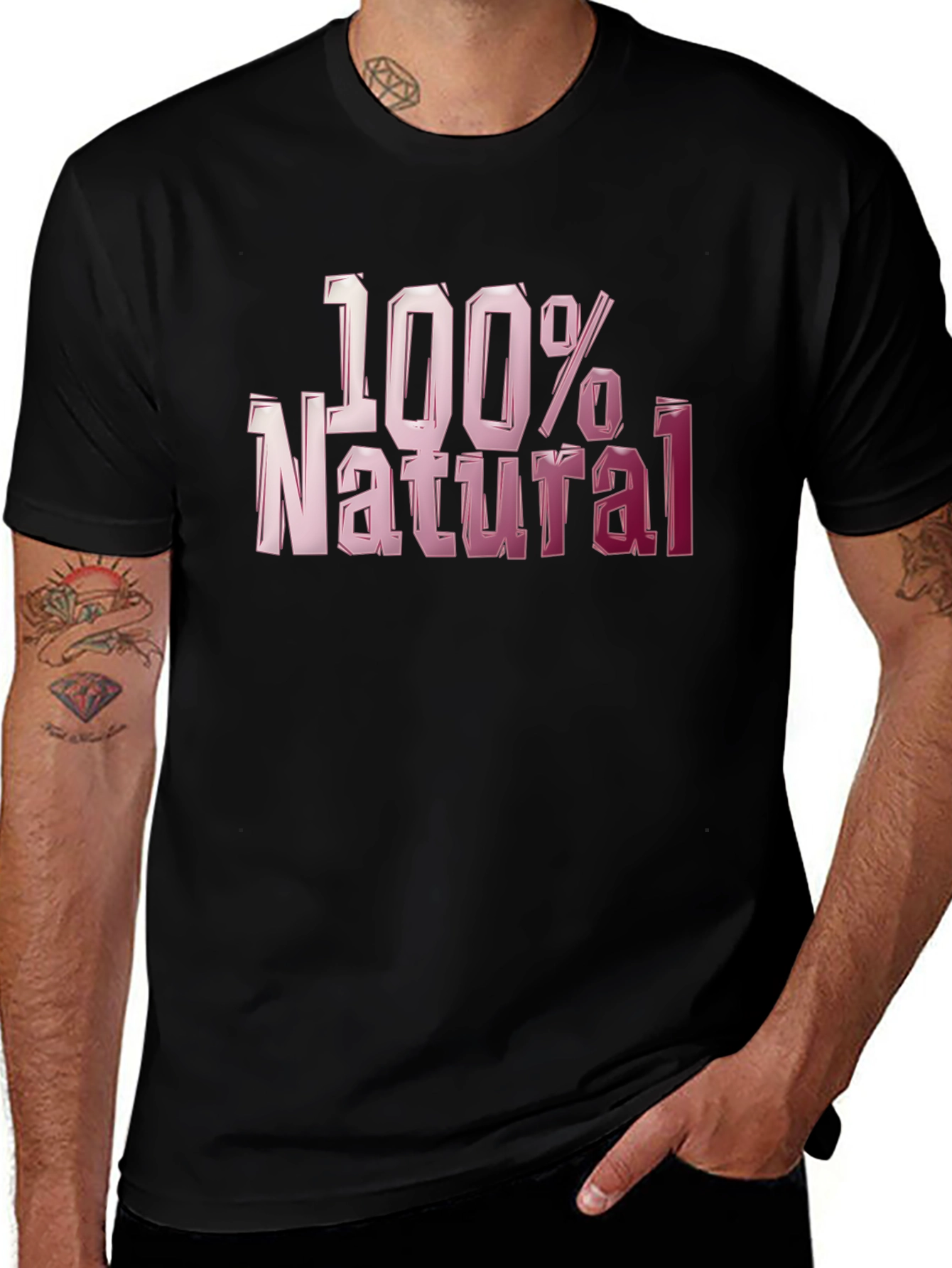 100% Natural Graphic T-Shirt - Bold Style