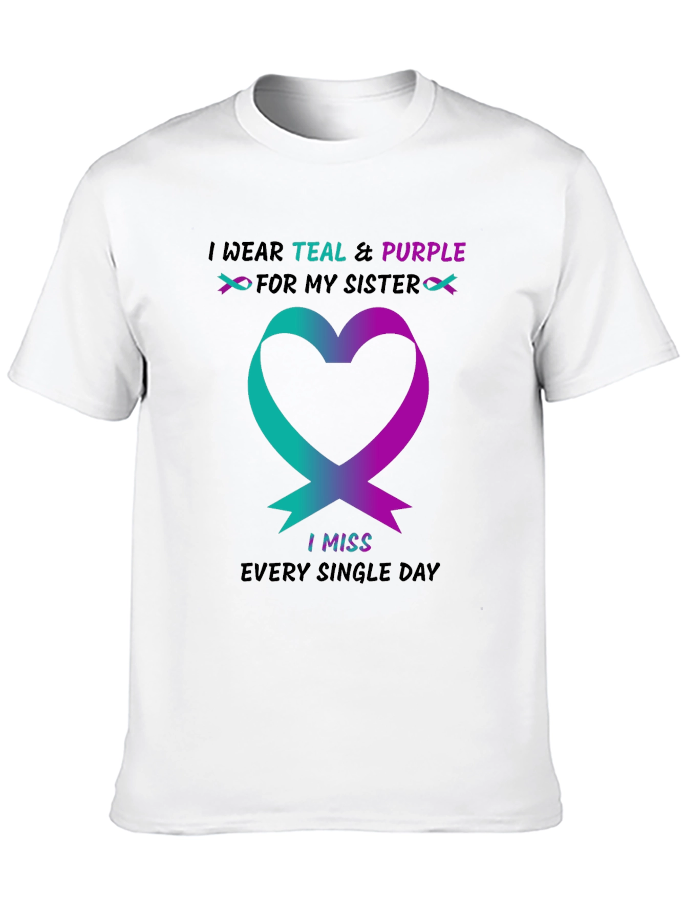 Teal & Purple Sister Remembrance T-Shirt