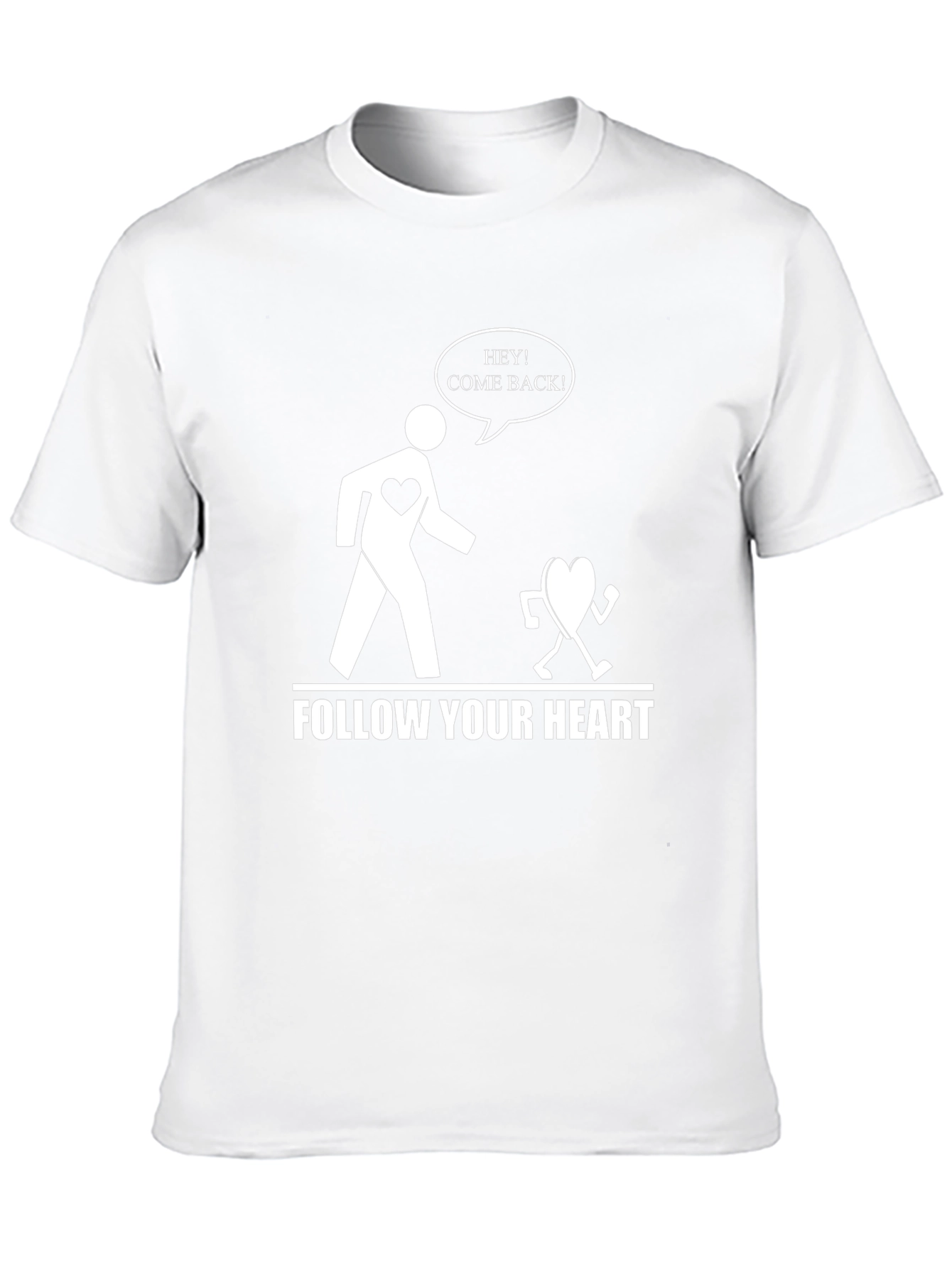Follow Your Heart Funny Graphic Tee - Black