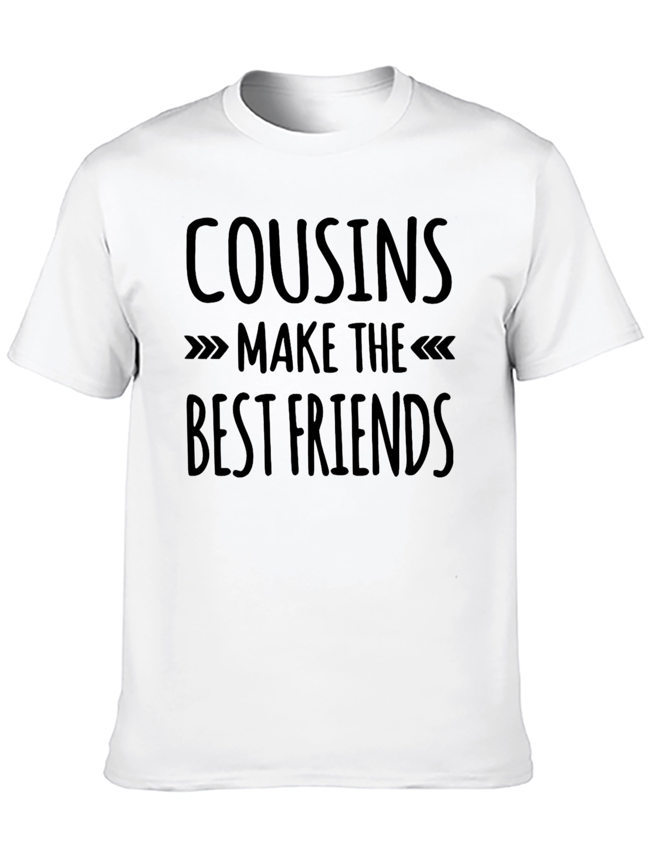 Cousins Make the Best Friends Black Graphic T-Shirt