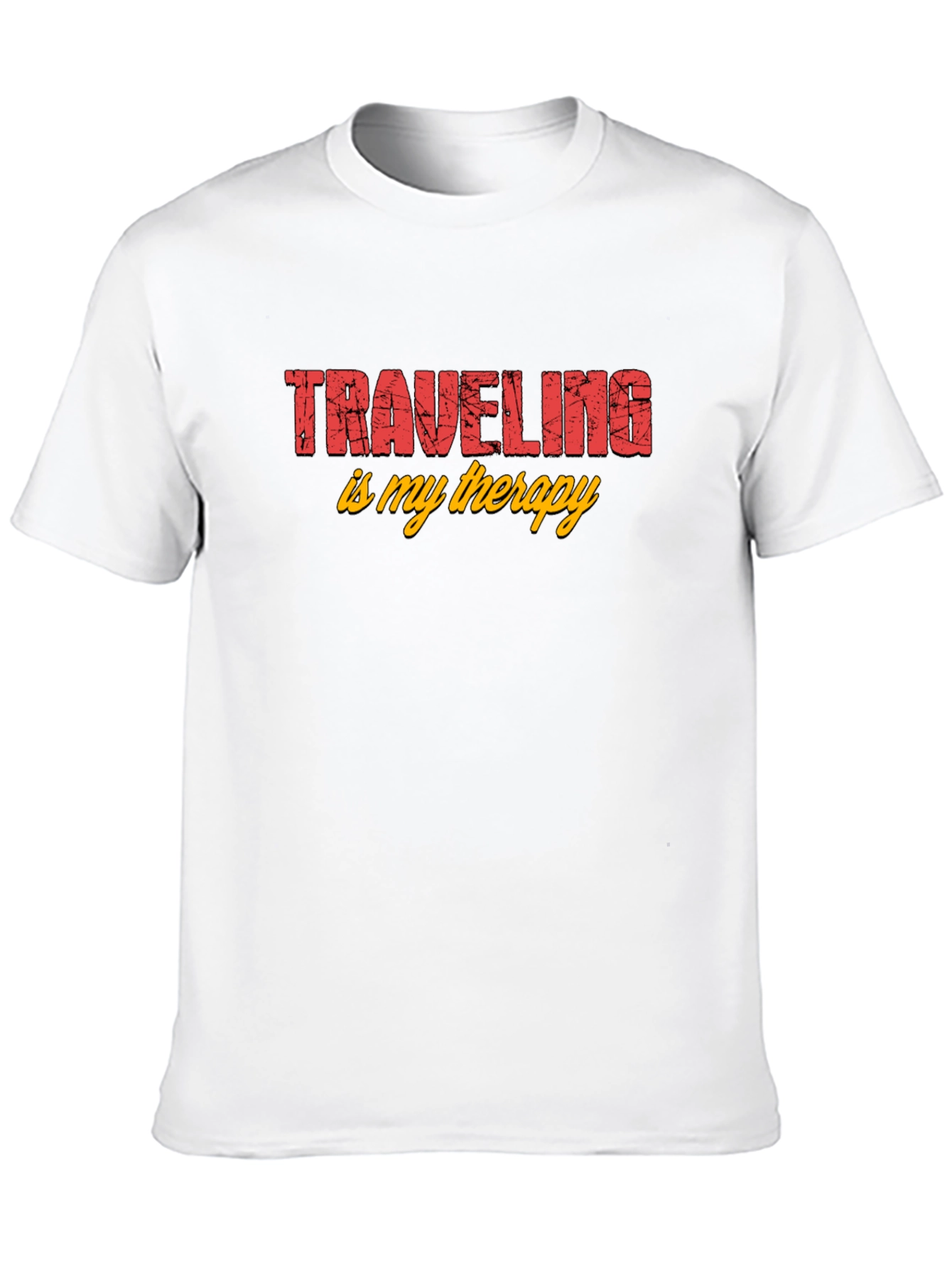 Traveling Is My Therapy Black Graphic Tee