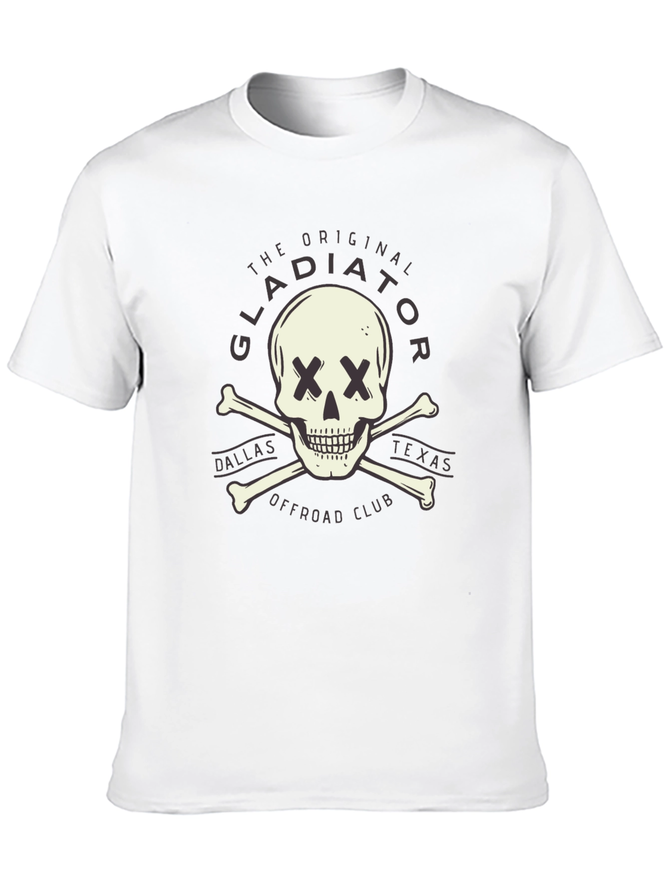 Gladiator Offroad Skull Graphic Tee - Black