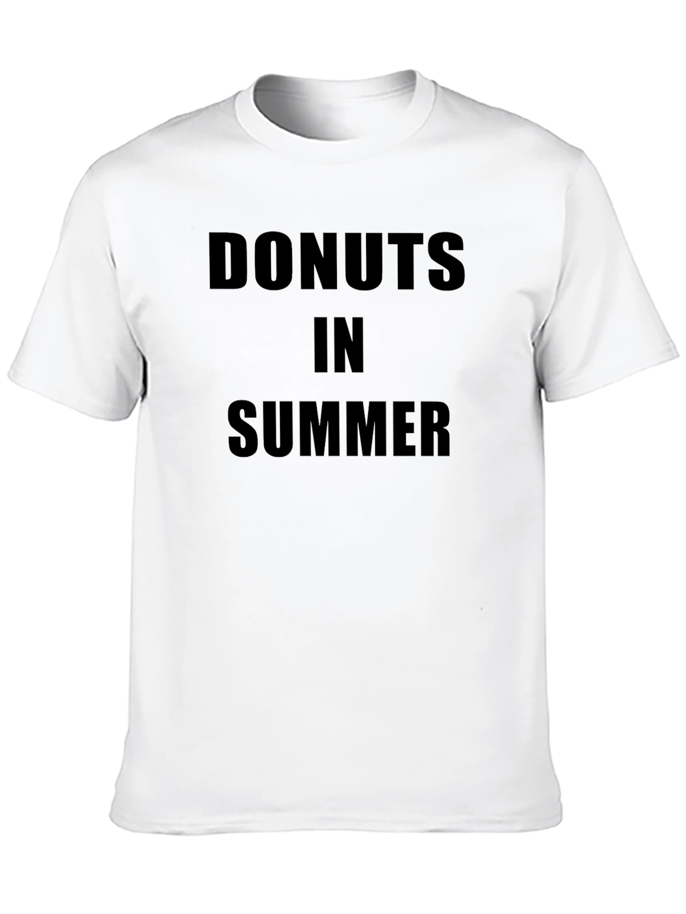 Donuts in Summer Black T-Shirt - Unique Graphic Tee