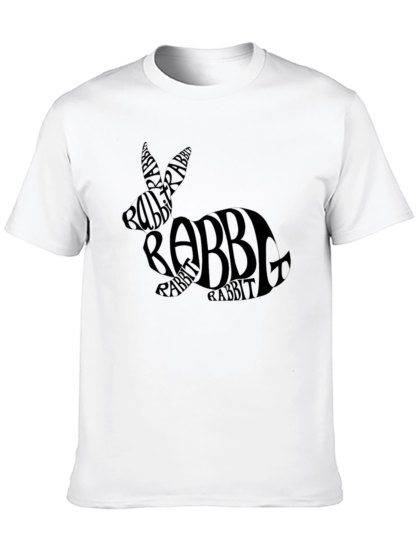 Rabbit Word Art Graphic T-Shirt