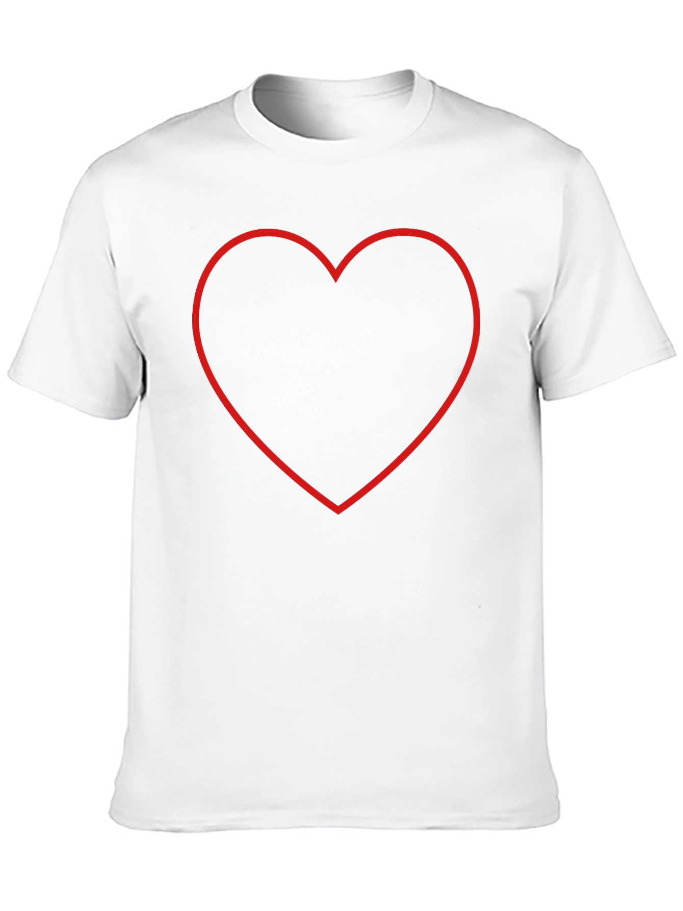 Heart Outline Black T-Shirt