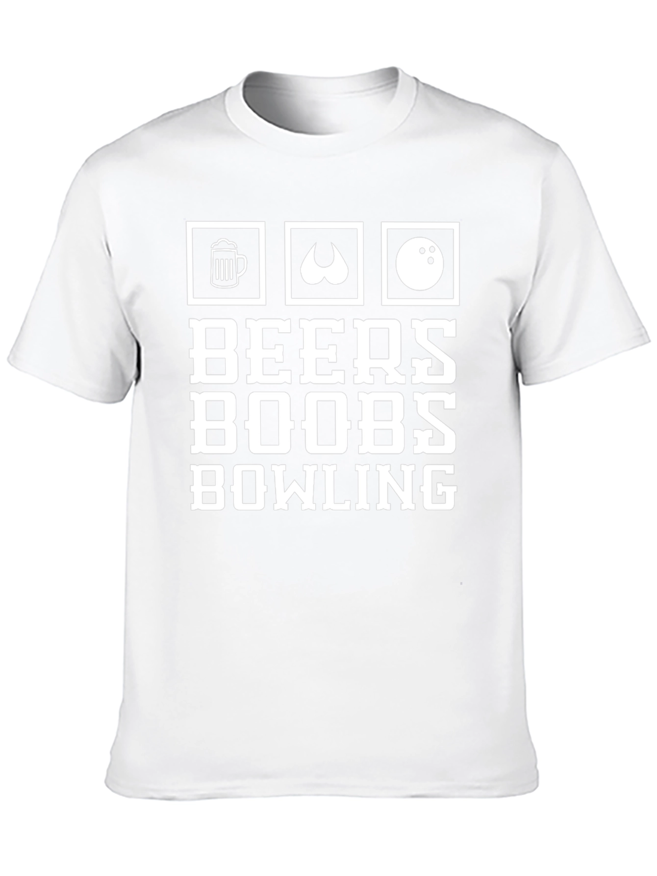 Beers Boobs Bowling Graphic Tee