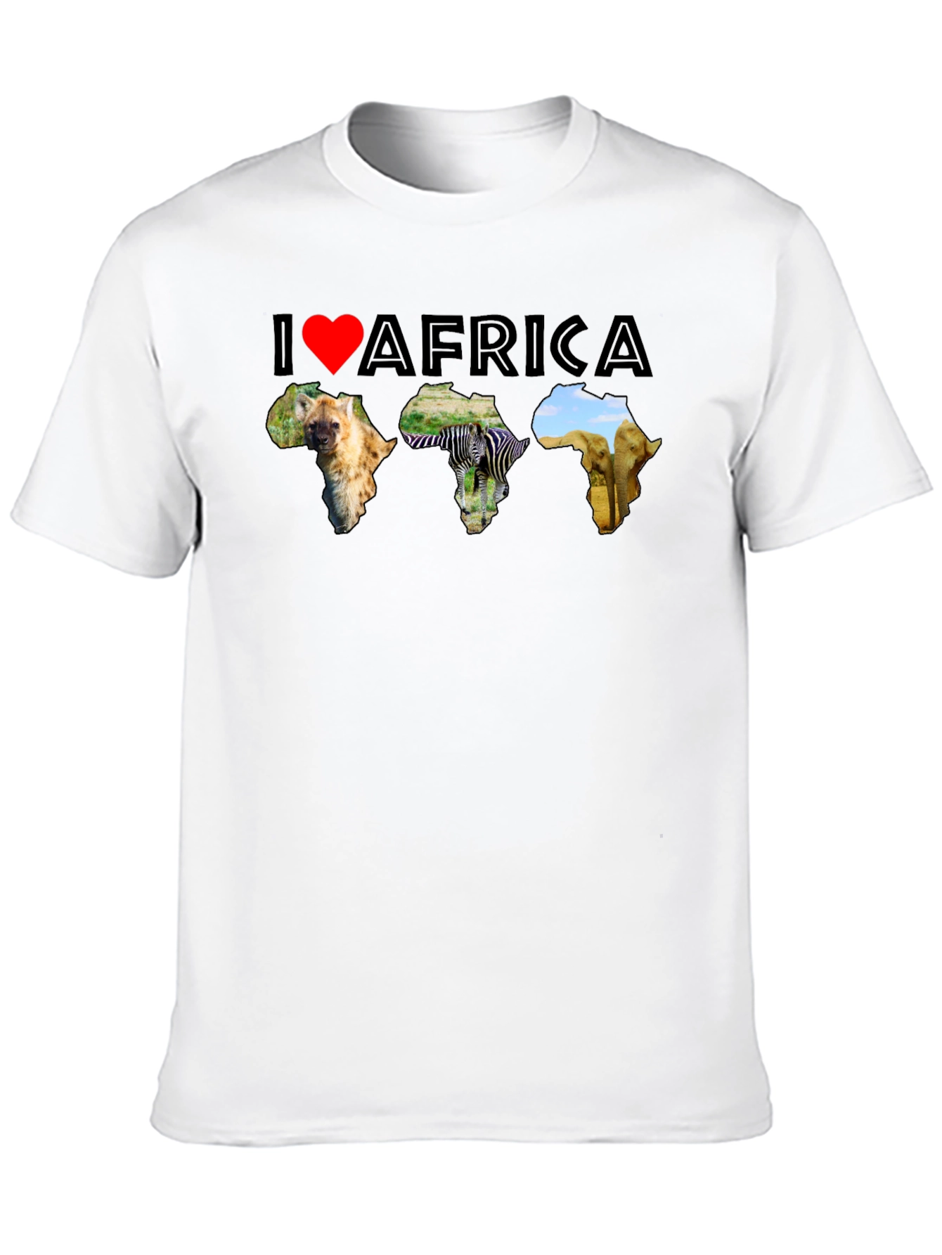 I Love Africa T-Shirt - Wildlife & Continent Design