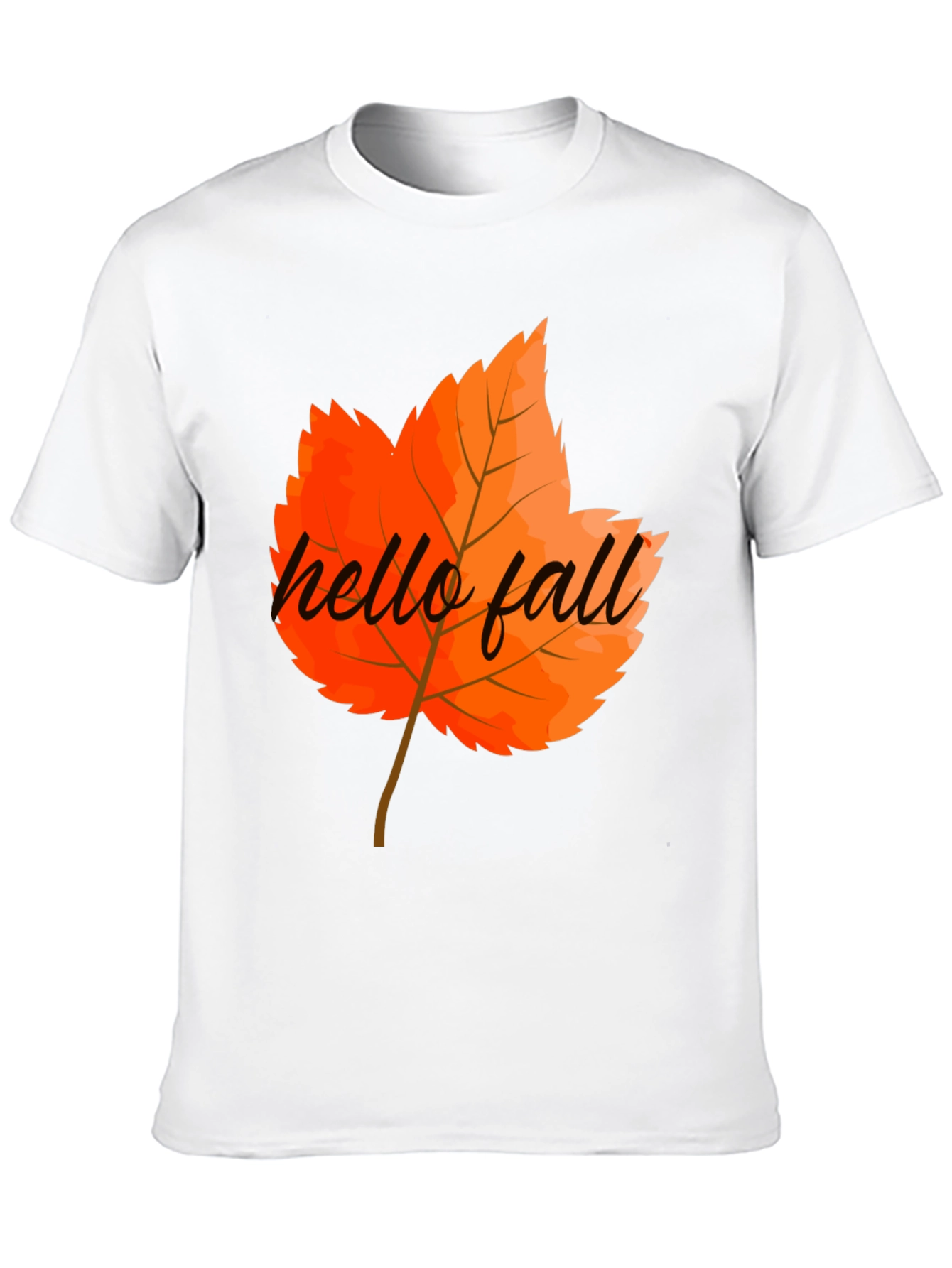 Hello Fall Graphic Tee - Autumn Leaf T-Shirt