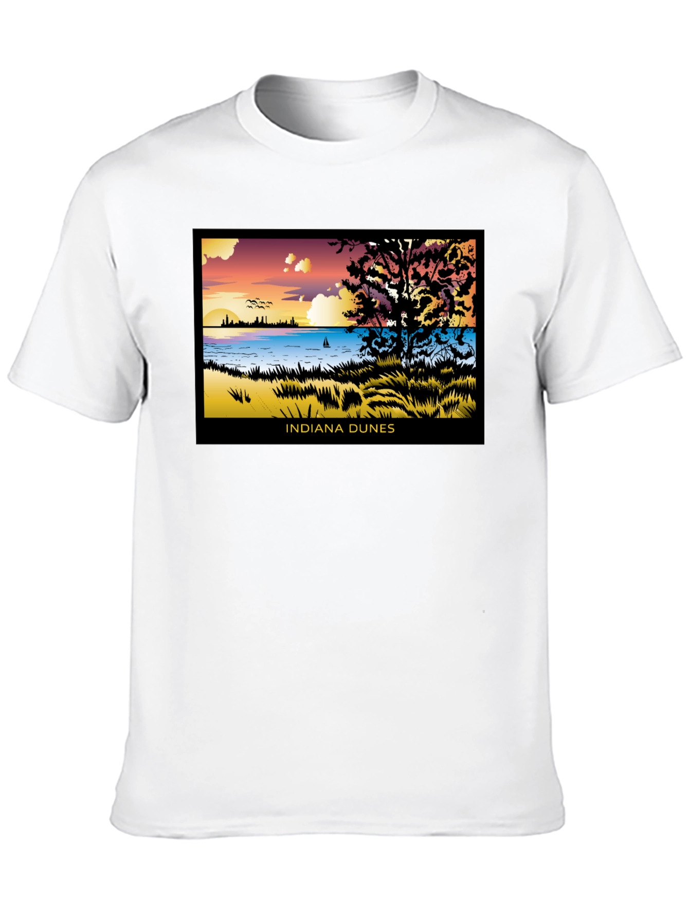 Indiana Dunes Graphic Tee - Lakefront View