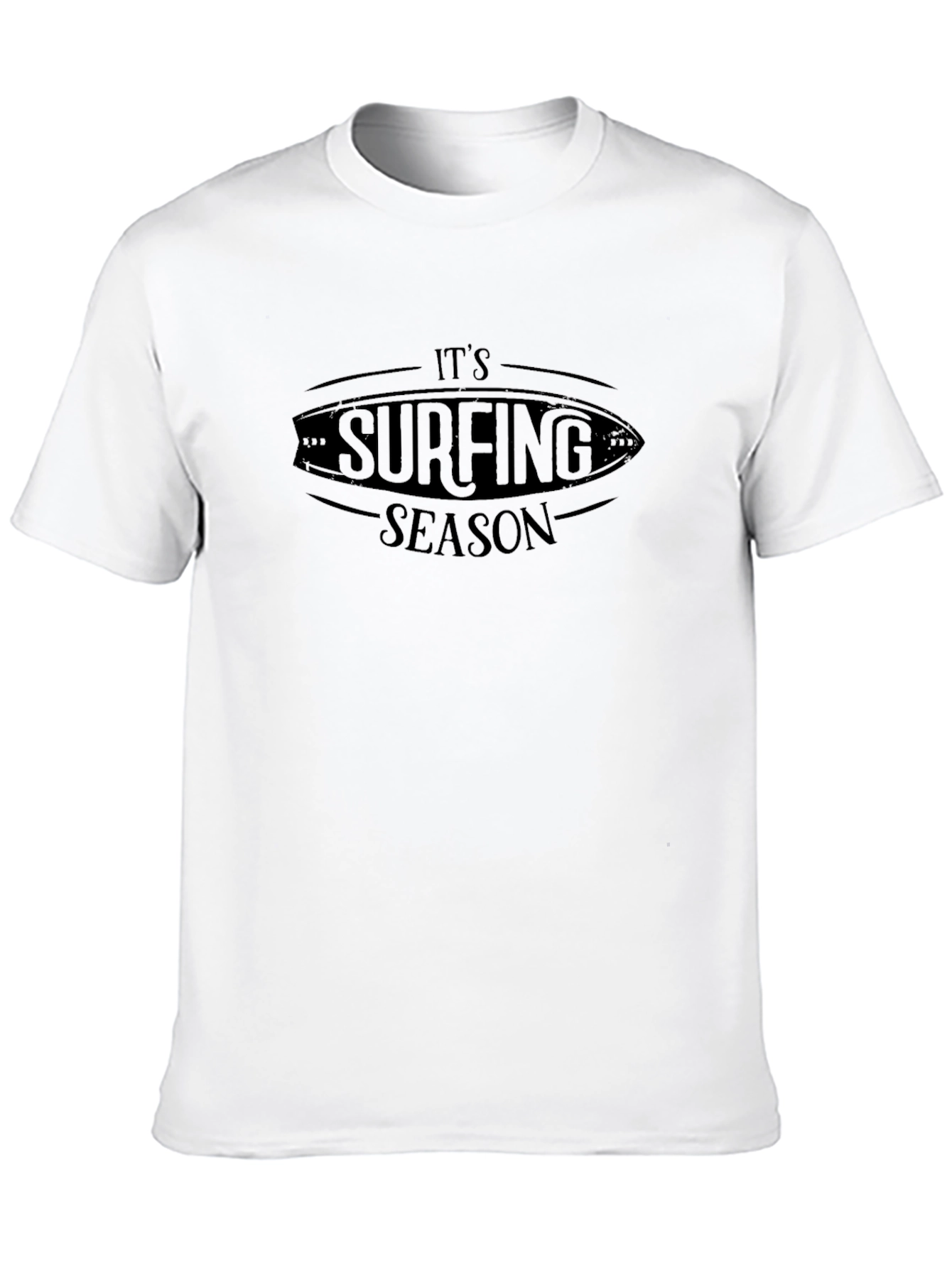 Its Surfing Season Black Graphic Tee