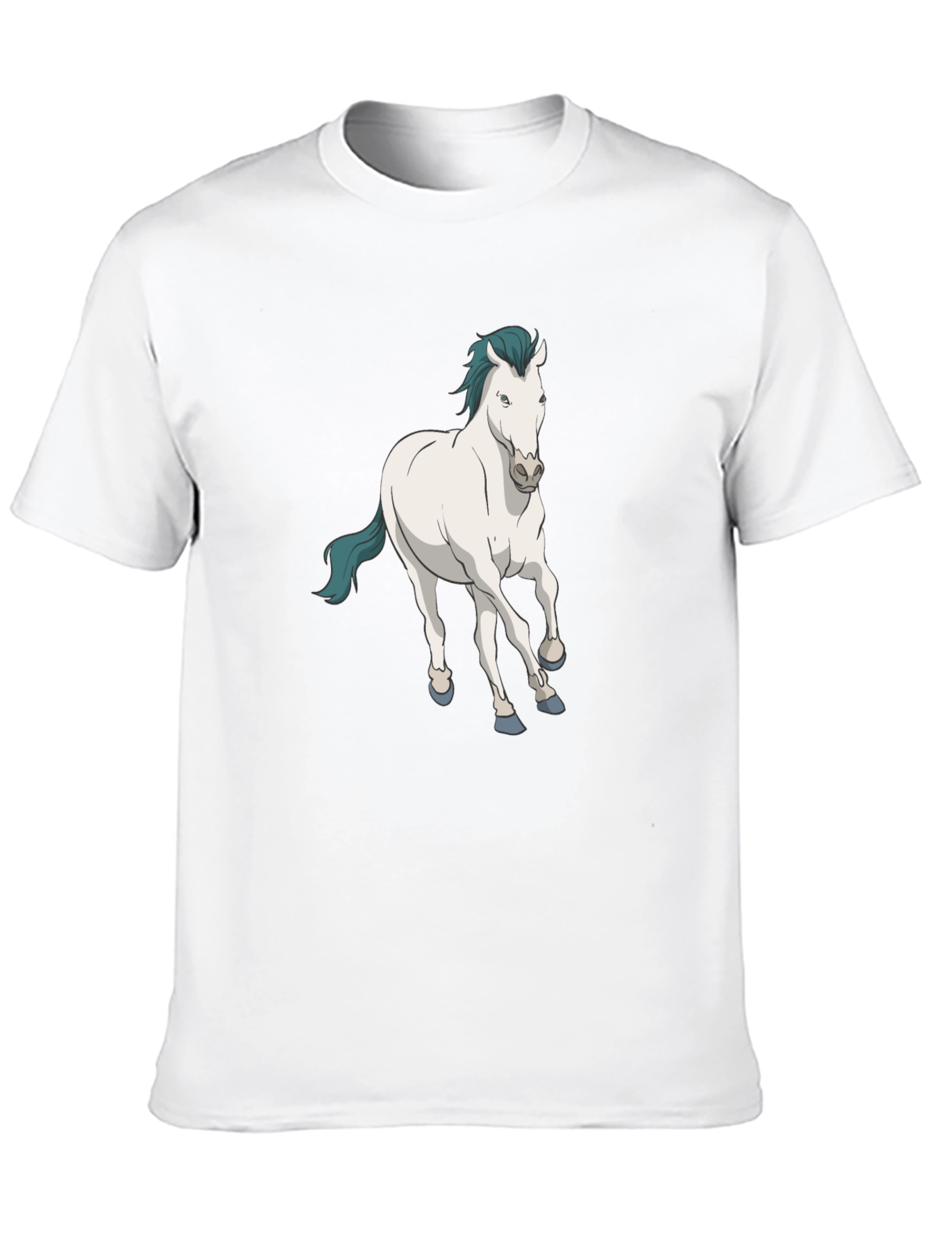 Horse Graphic Print Black T-Shirt