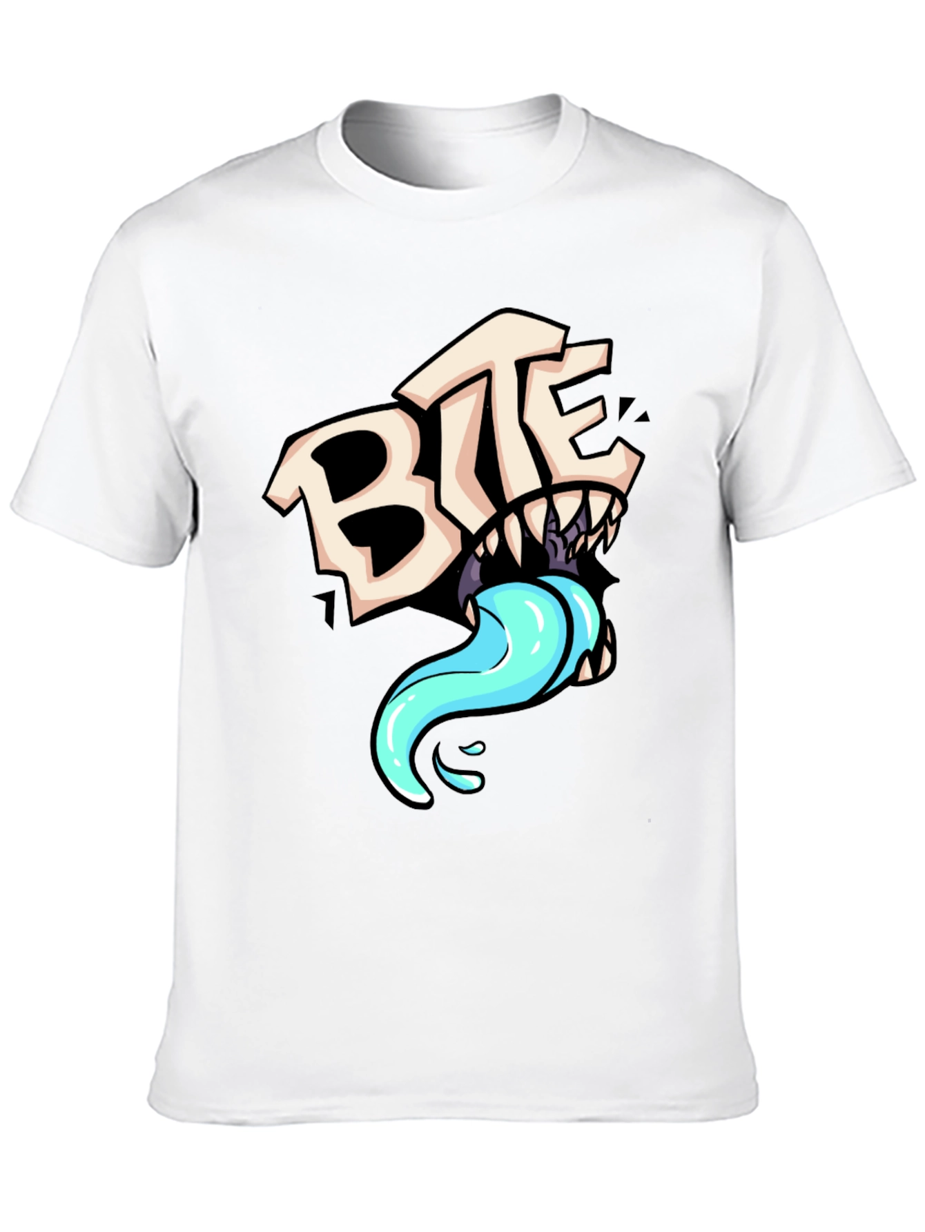 BITE Graphic Print Black T-Shirt