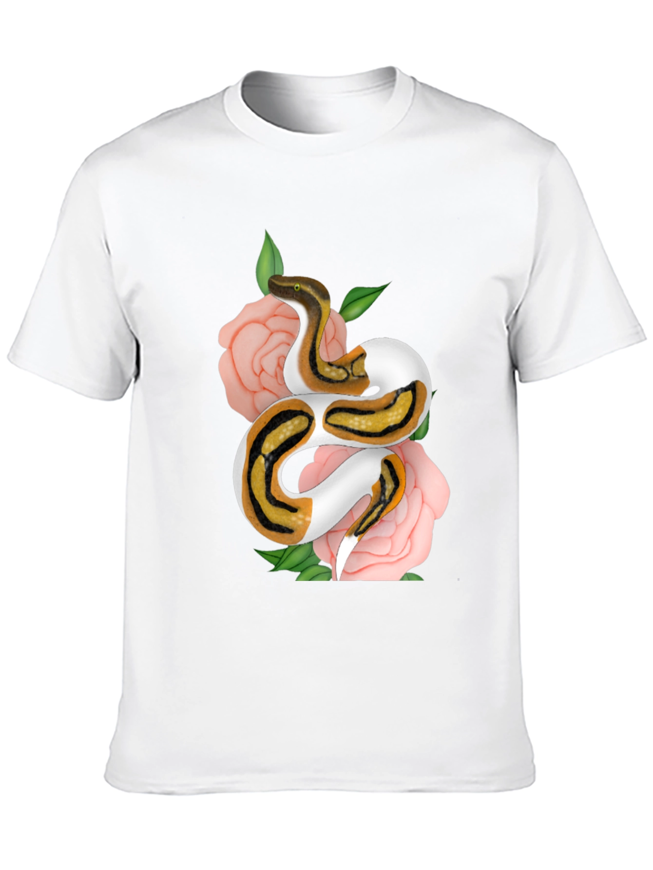 Snake & Roses Graphic Tee - Unique Design