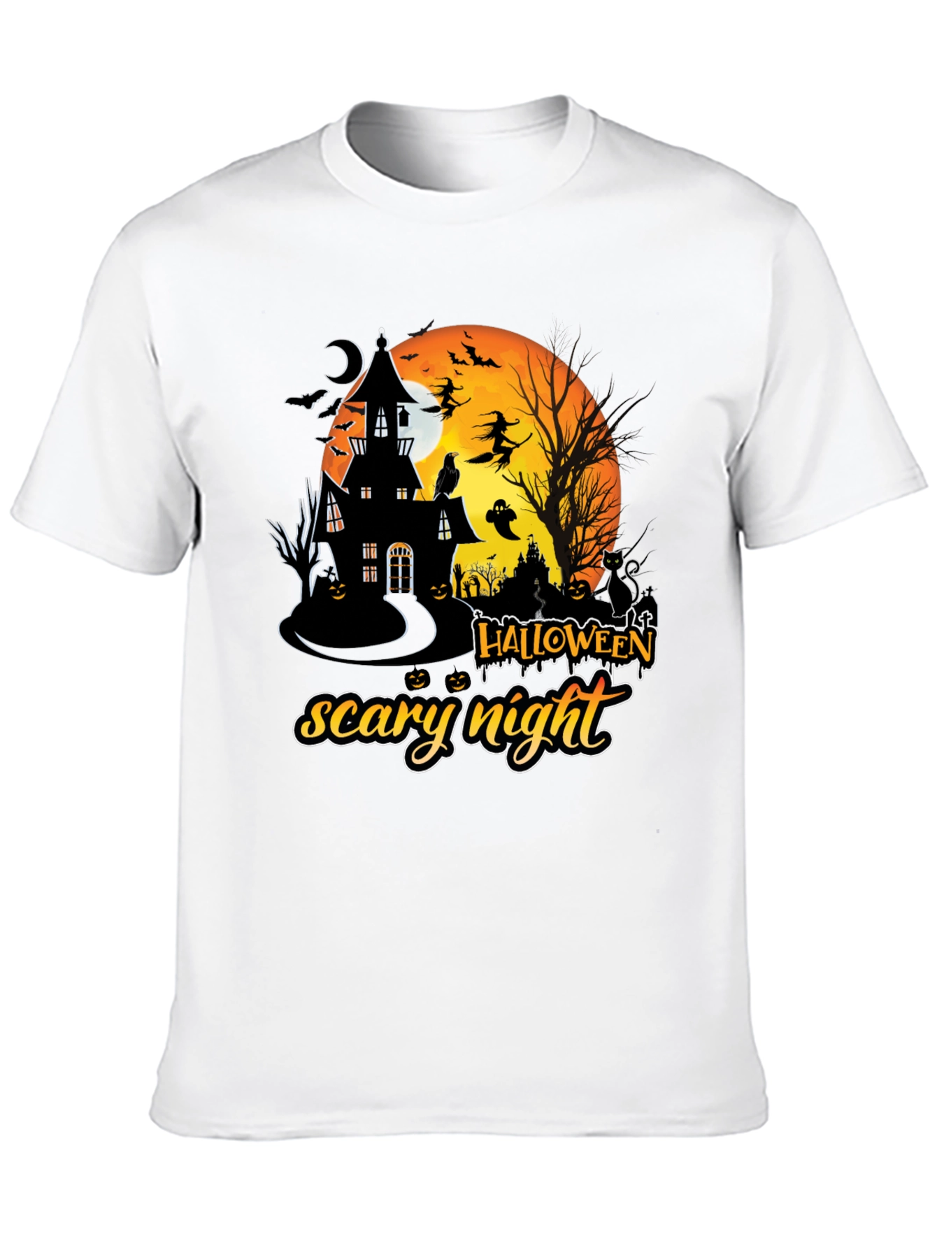 Halloween Scary Night Graphic T-Shirt