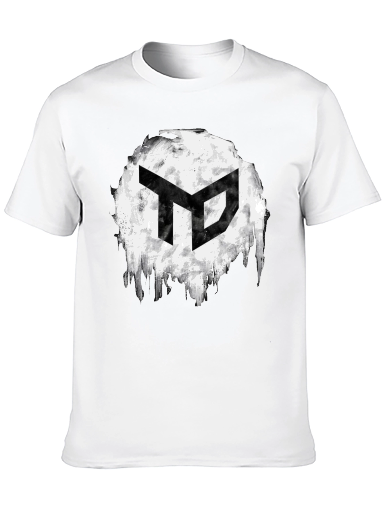 Abstract Logo Graphic Mens Black T-Shirt